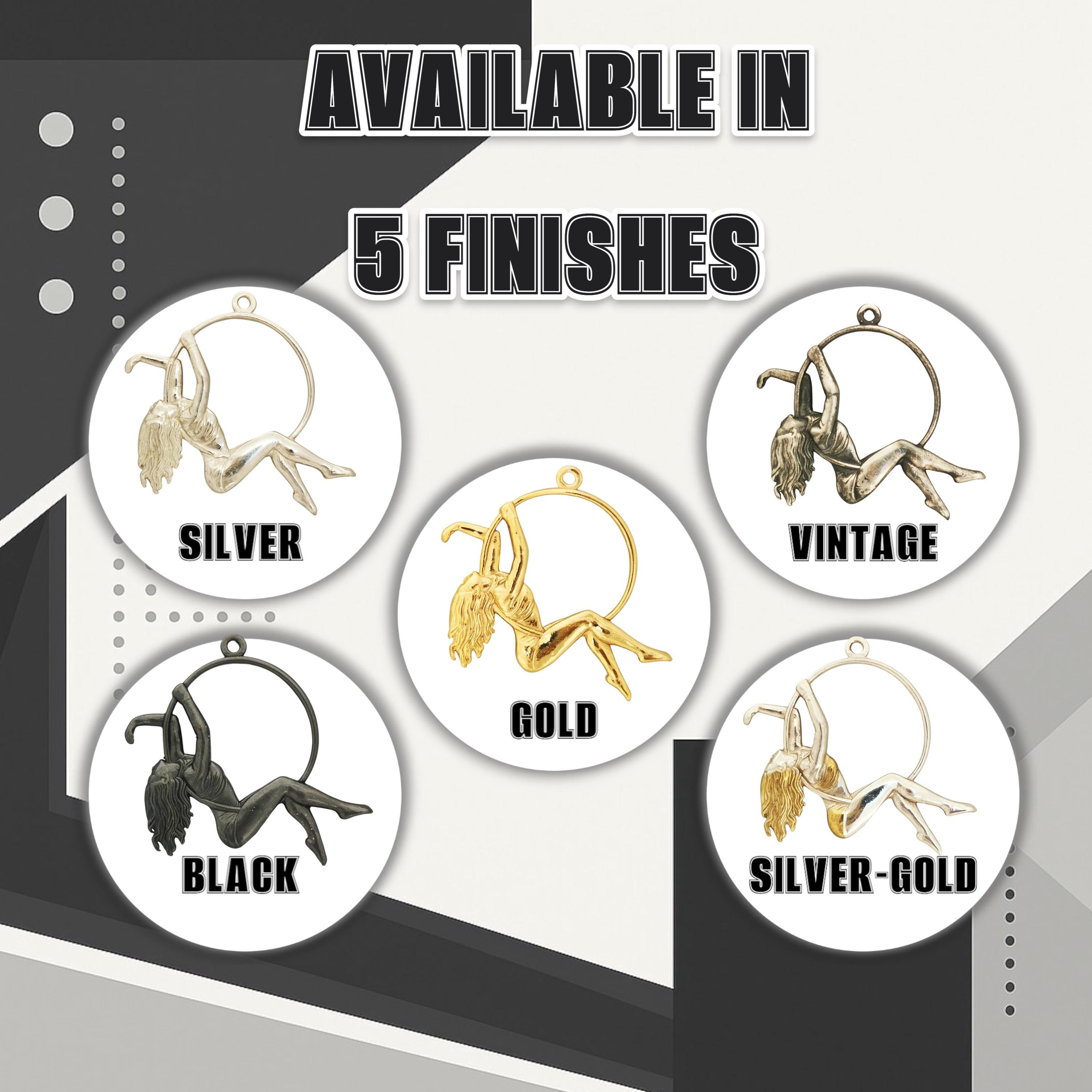 Aerial Hoop Jewelry Pendant for Women – Classic 925 Silver Gift – Elegant Sports Accessory for Movement Lovers – Necklace
