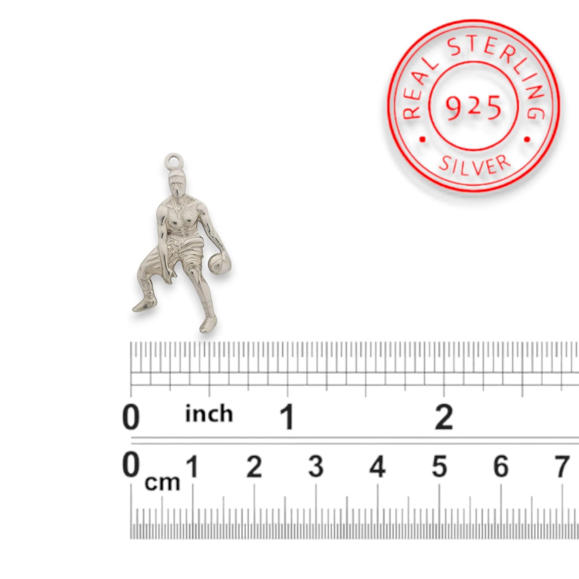 Basketball Jewelry Pendant for Men and Teen Boys Classic Silver 925 Gift – Handcrafted Sports Accessory for Players and Collectors Necklace
