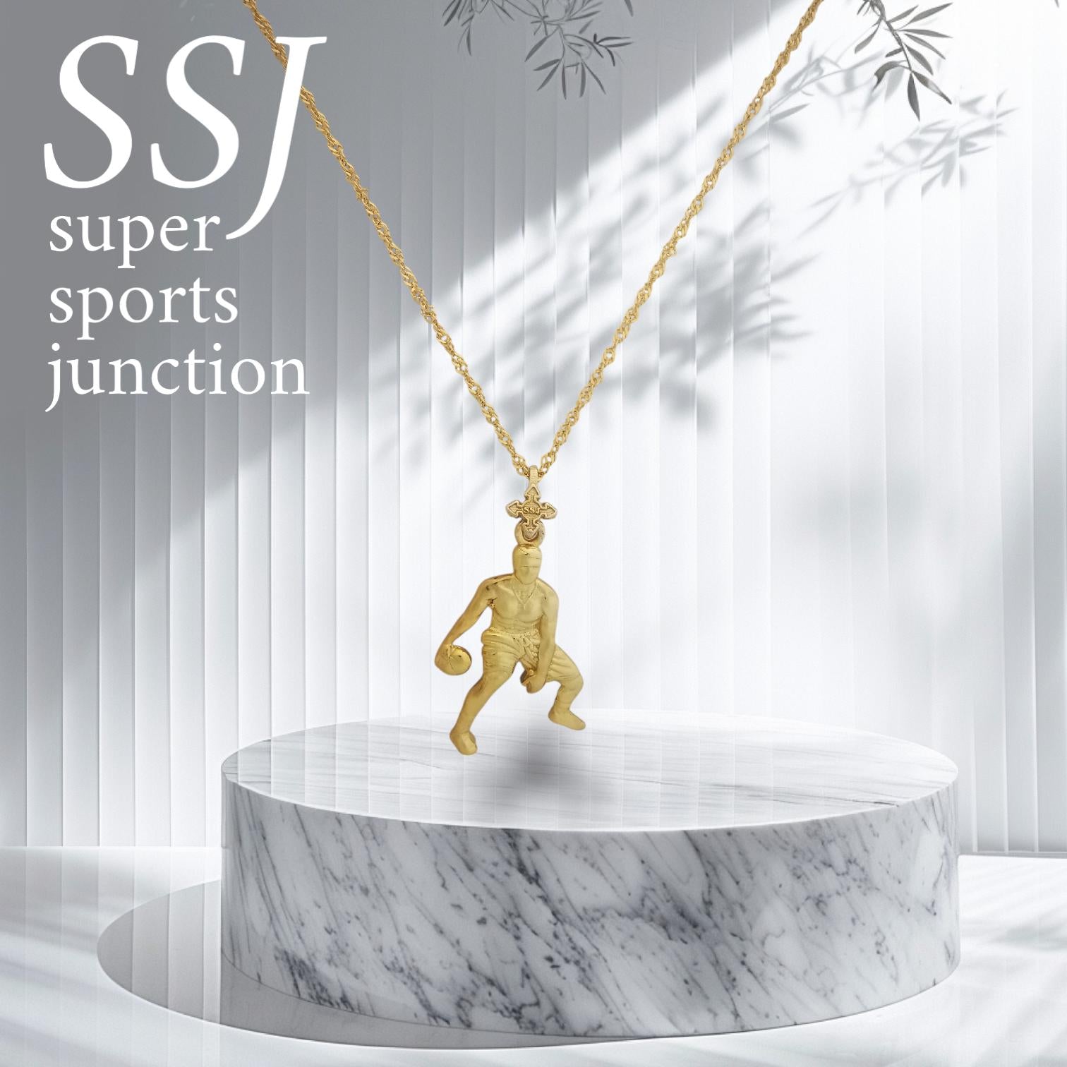 Basketball Pendant for Men – Gold-Plated 925 Silver Jewelry Gift – Sports Accessory for Boys and Teen Players – Necklace