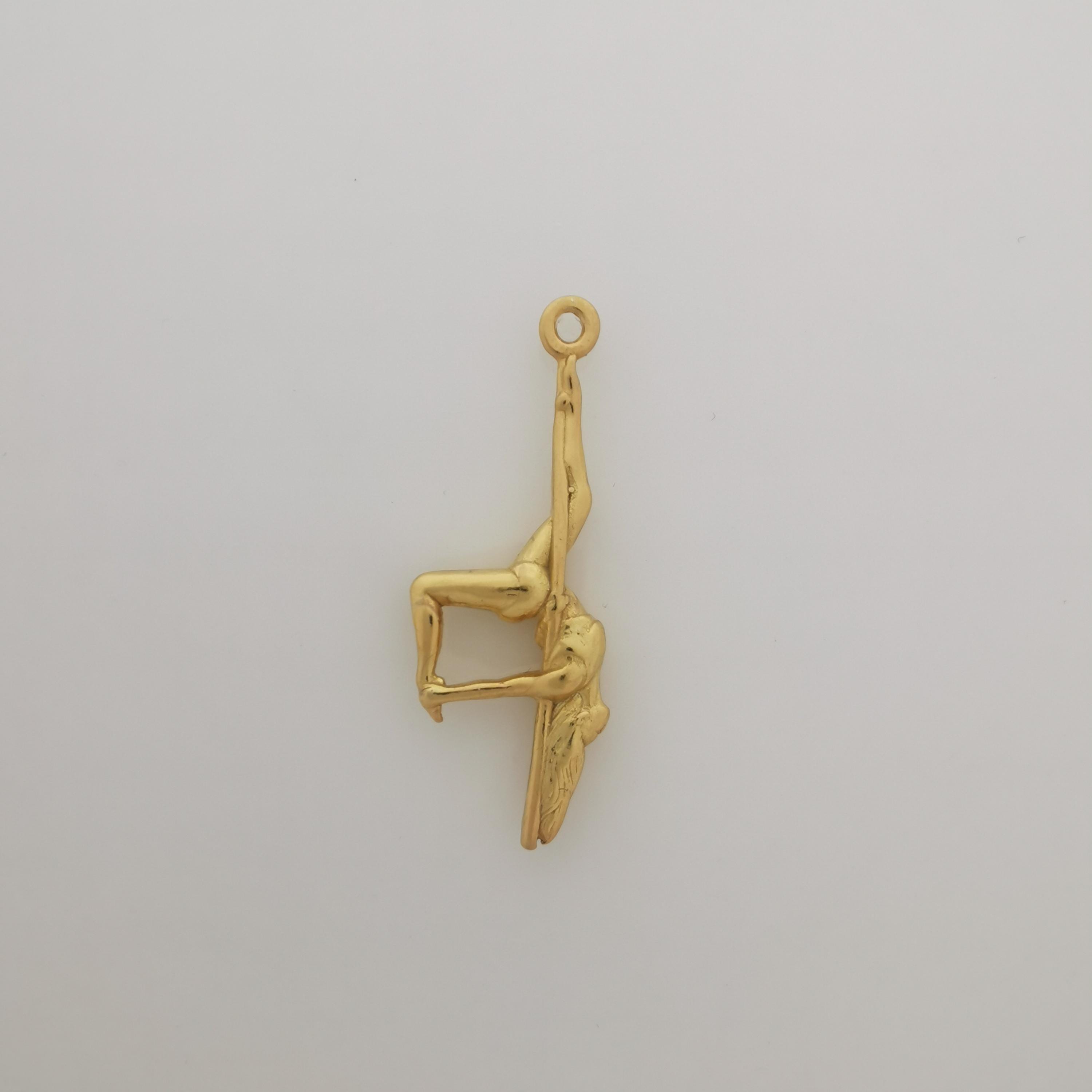 Pole Dance Jewelry – Gold-Plated 925 Silver Pendant – Bold & Sensual Gift for Women. Dancers and Stage Performers - Necklace