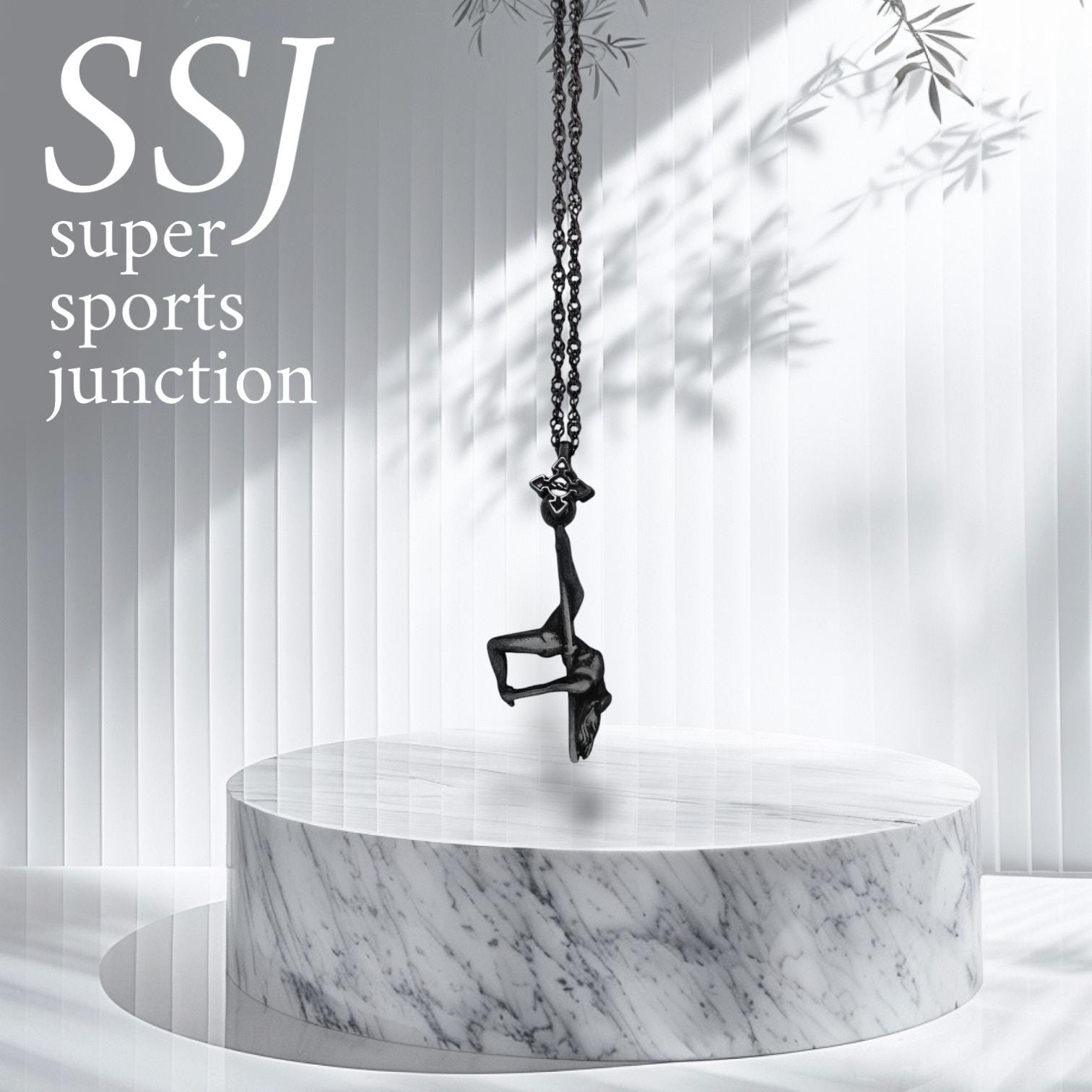 Pole Dance Pendant – Vintage Style 925 Silver Jewelry for Women – Artistic & Elegant Gift for Dancers