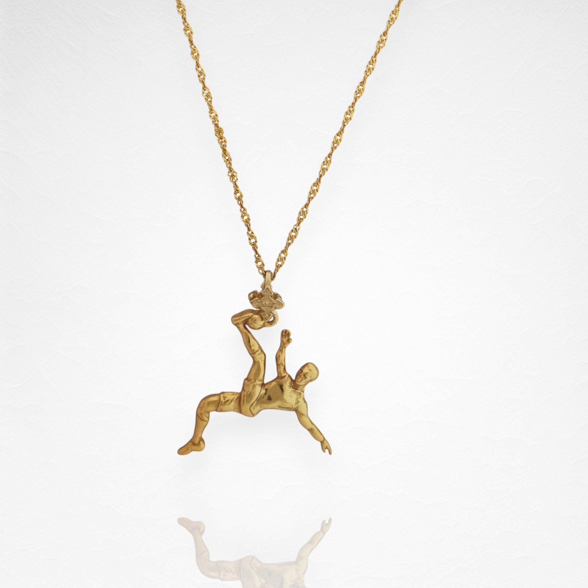 Football (Soccer) Pendant for Men and Boys – Gold-Plated 925 Jewelry Gift – Sports Necklace