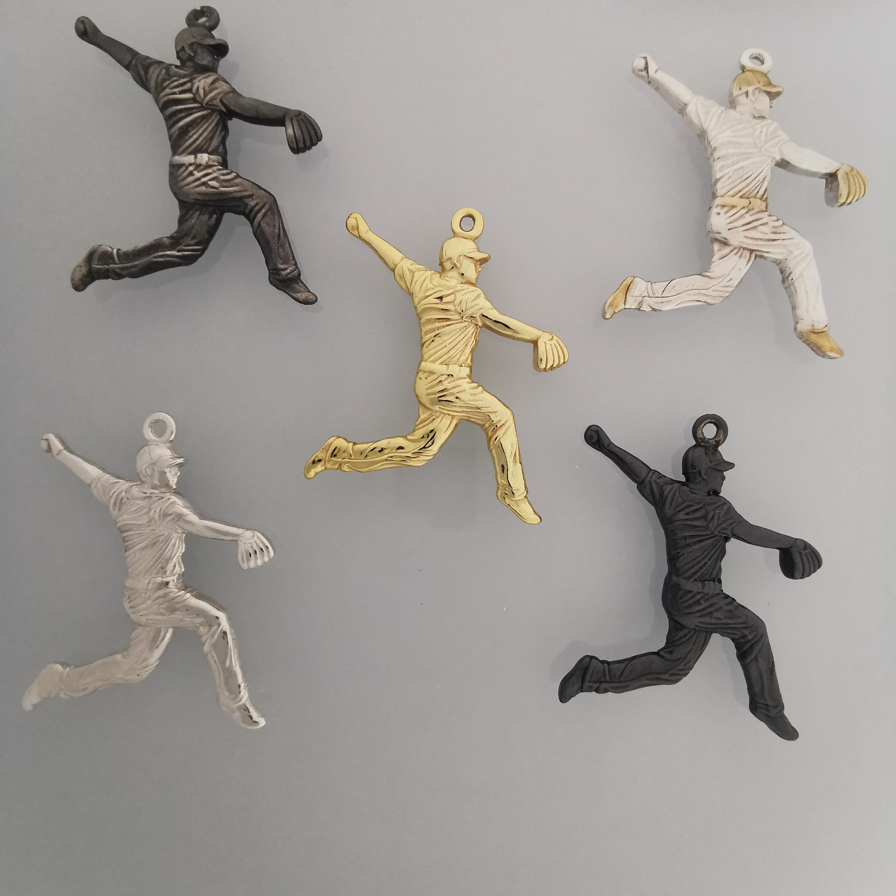 Baseball Jewelry Pendant for Men – 925 Silver with Partial Gold Plating – Handcrafted Sport Charm for Players & Pitchers – Necklace