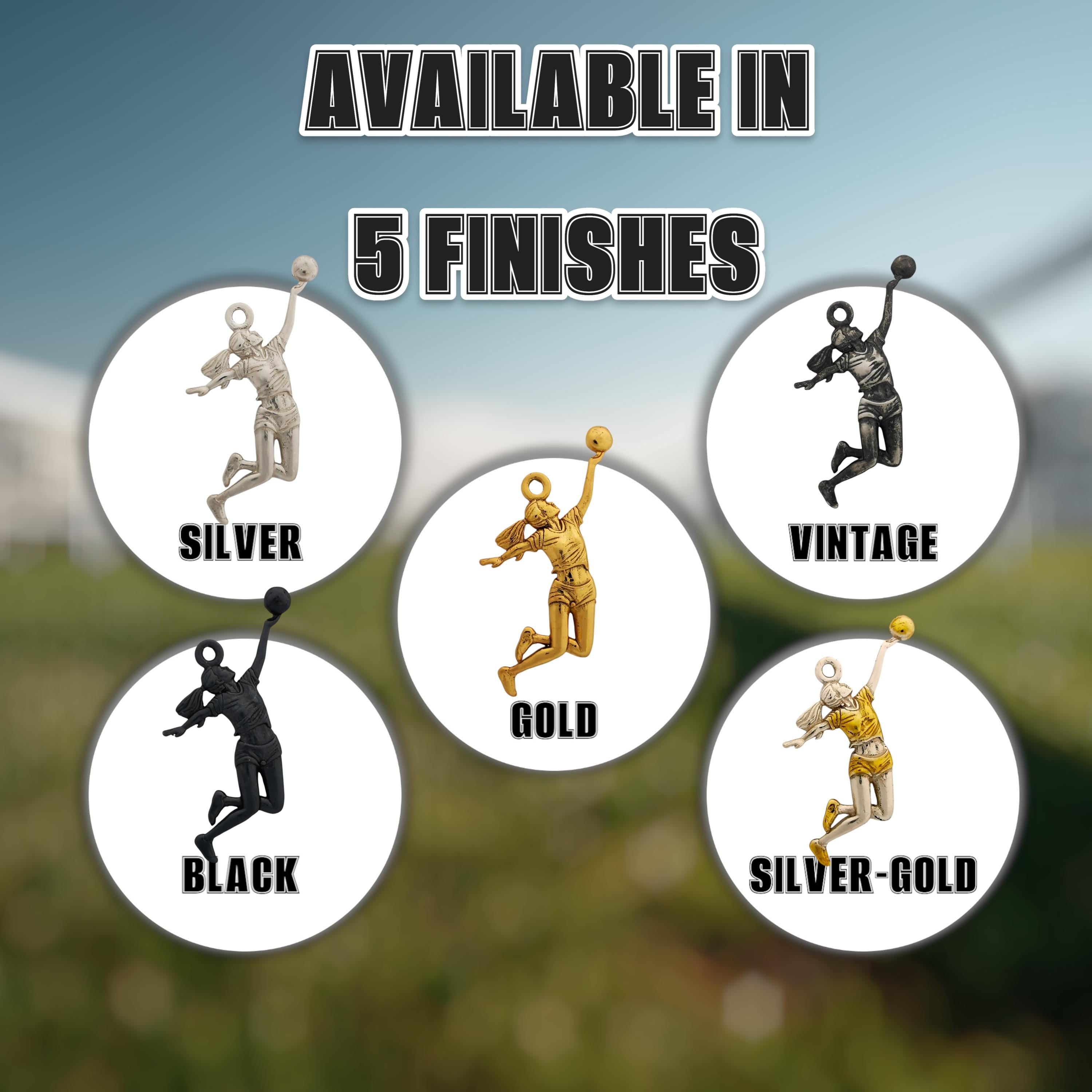 Volleyball Pendant for Women – Gold-Plated 925 Silver Jewelry Gift – Sports Necklace