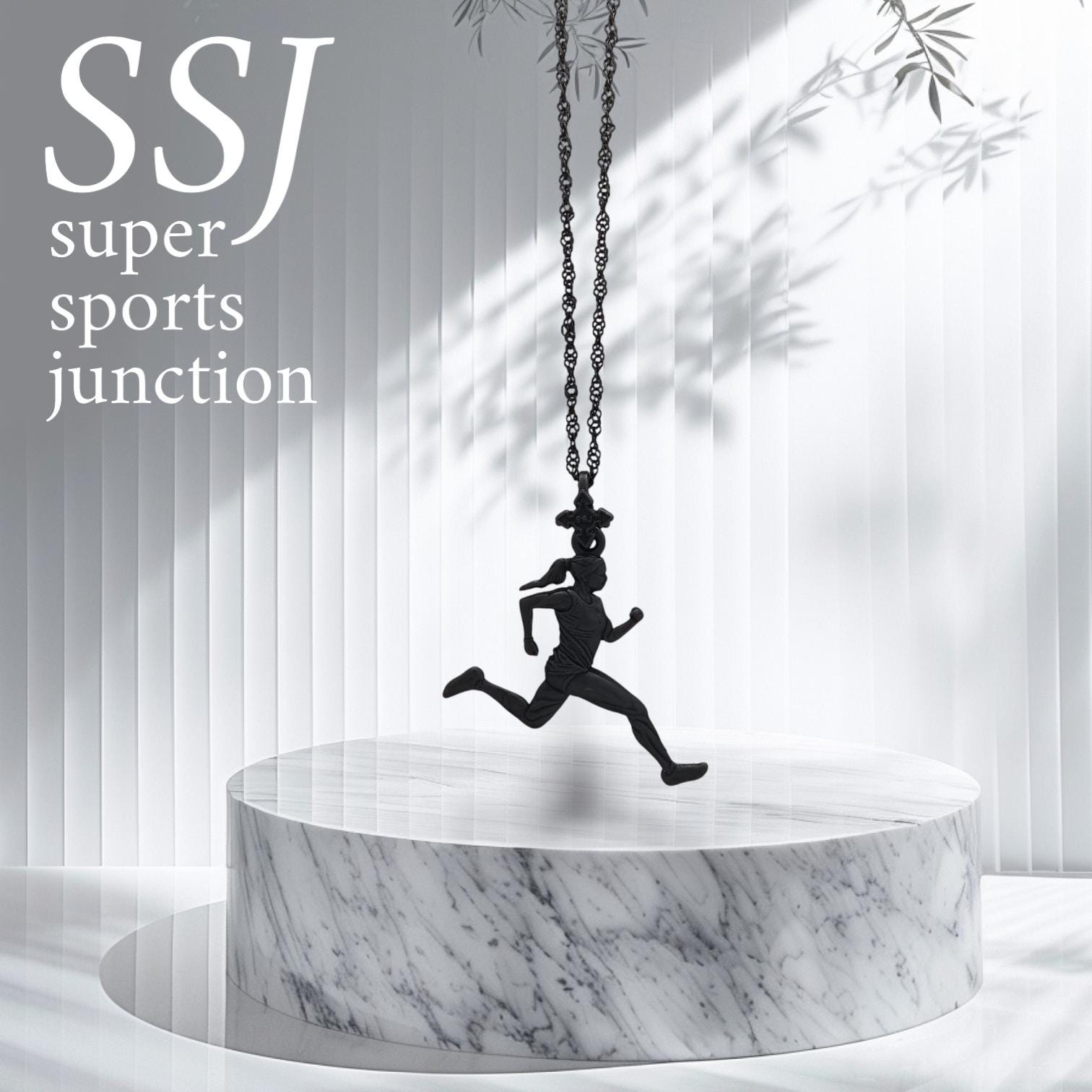 Gift for Runner Woman – Oxidized 925 Silver Pendant – Sporty Jewelry for Female Athletes and Active Women – Necklace
