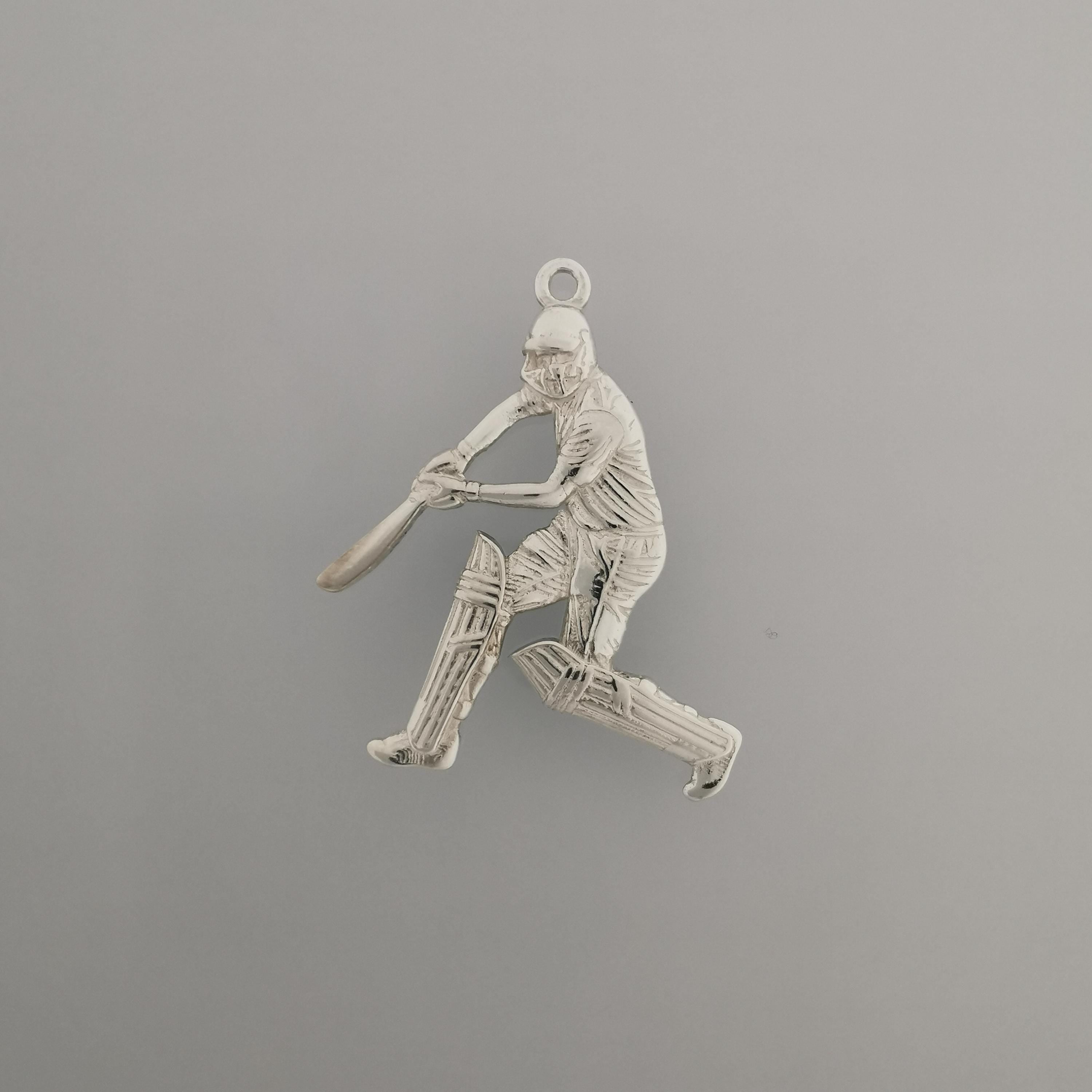 Cricket Jewelry Pendant for Men – Classic Silver 925 Gift – Sports Accessory for Cricketers, Coaches and Fans – Necklace