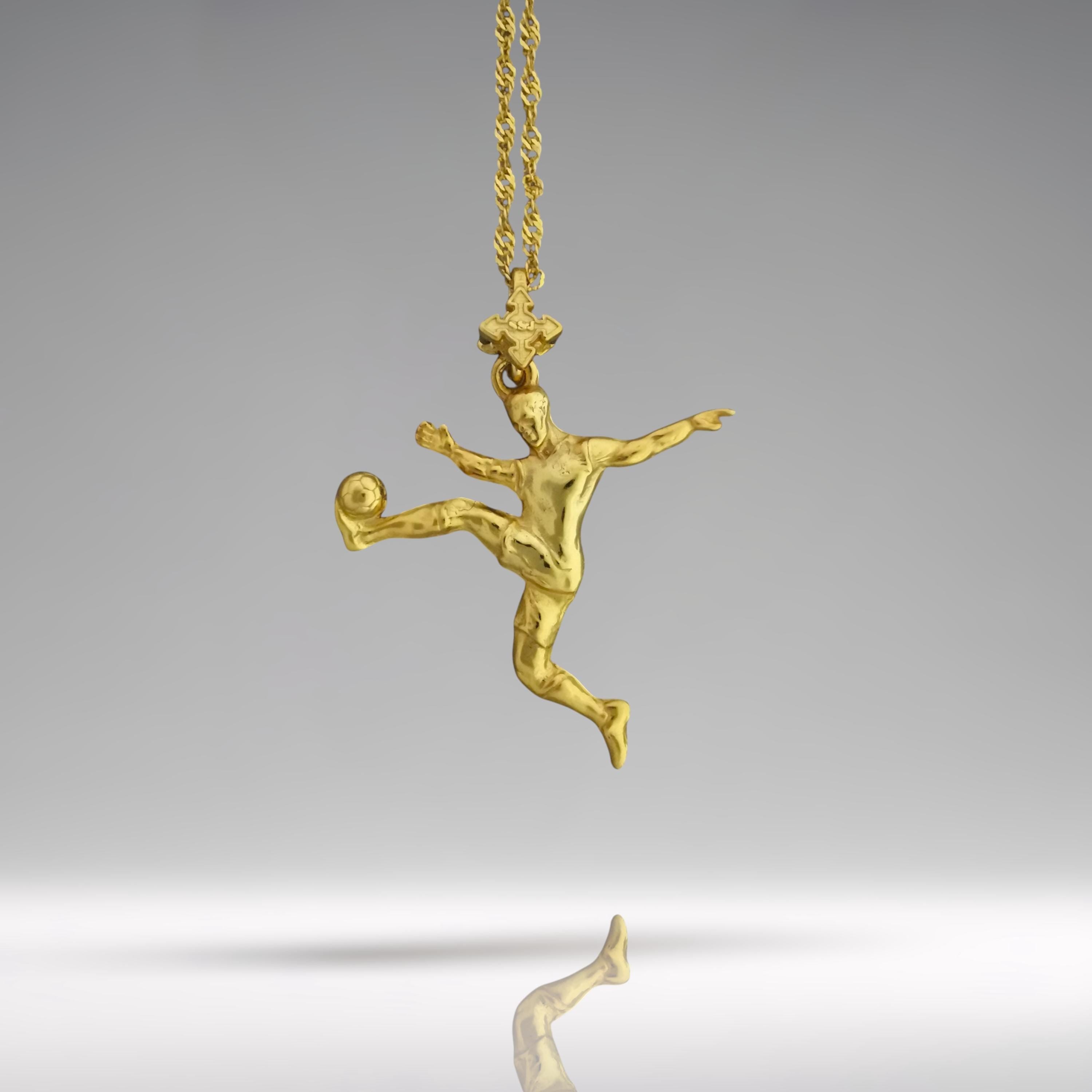 Football Soccer Jewelry Pendant for Men Gold-Plated 925 Silver Gift – Sports Accessory  Necklace – Gift for Soccer Players, Coaches, or Fans