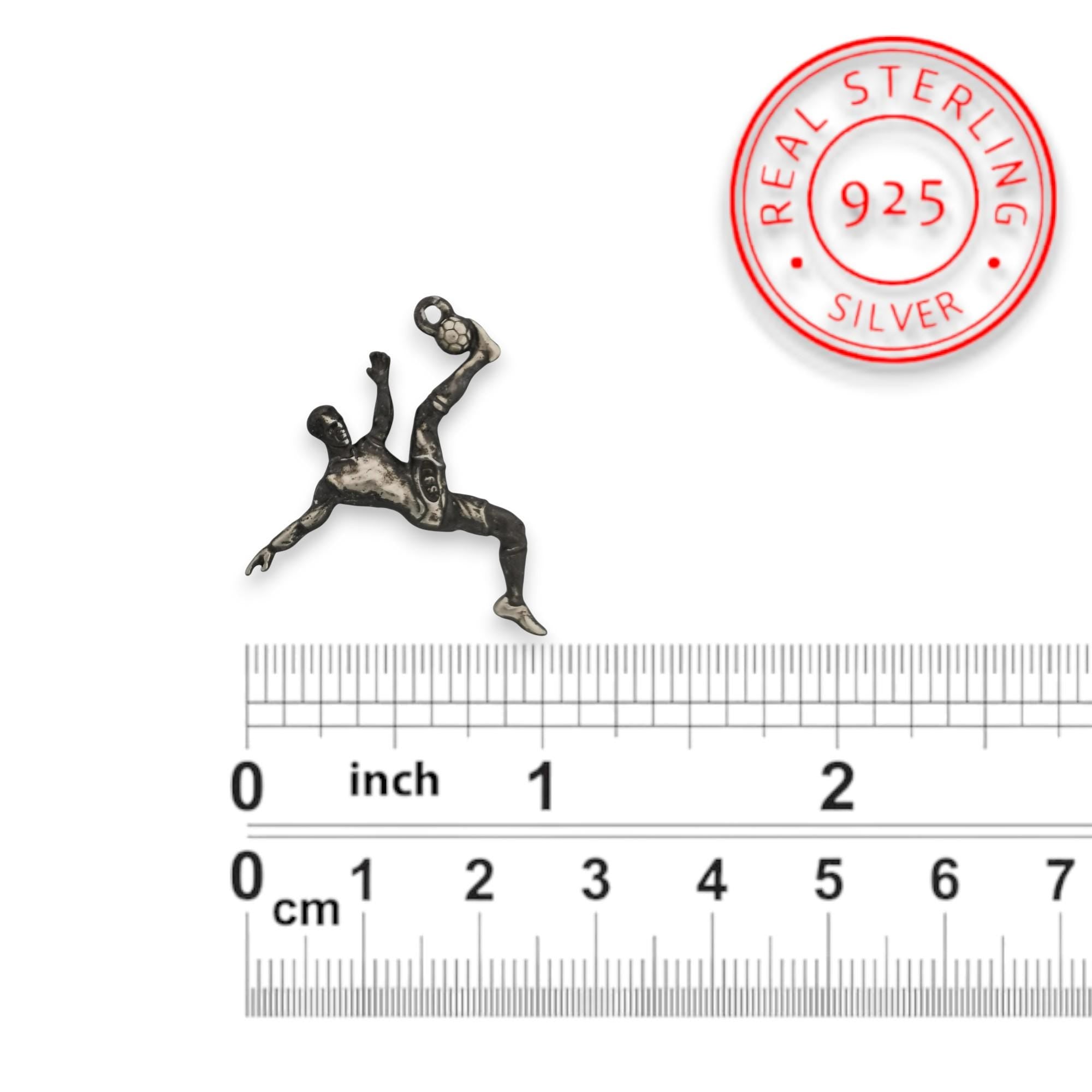 Football (Soccer) Pendant for Men and Boys – Vintage Style 925 Silver Jewelry Gift – Sports Necklace