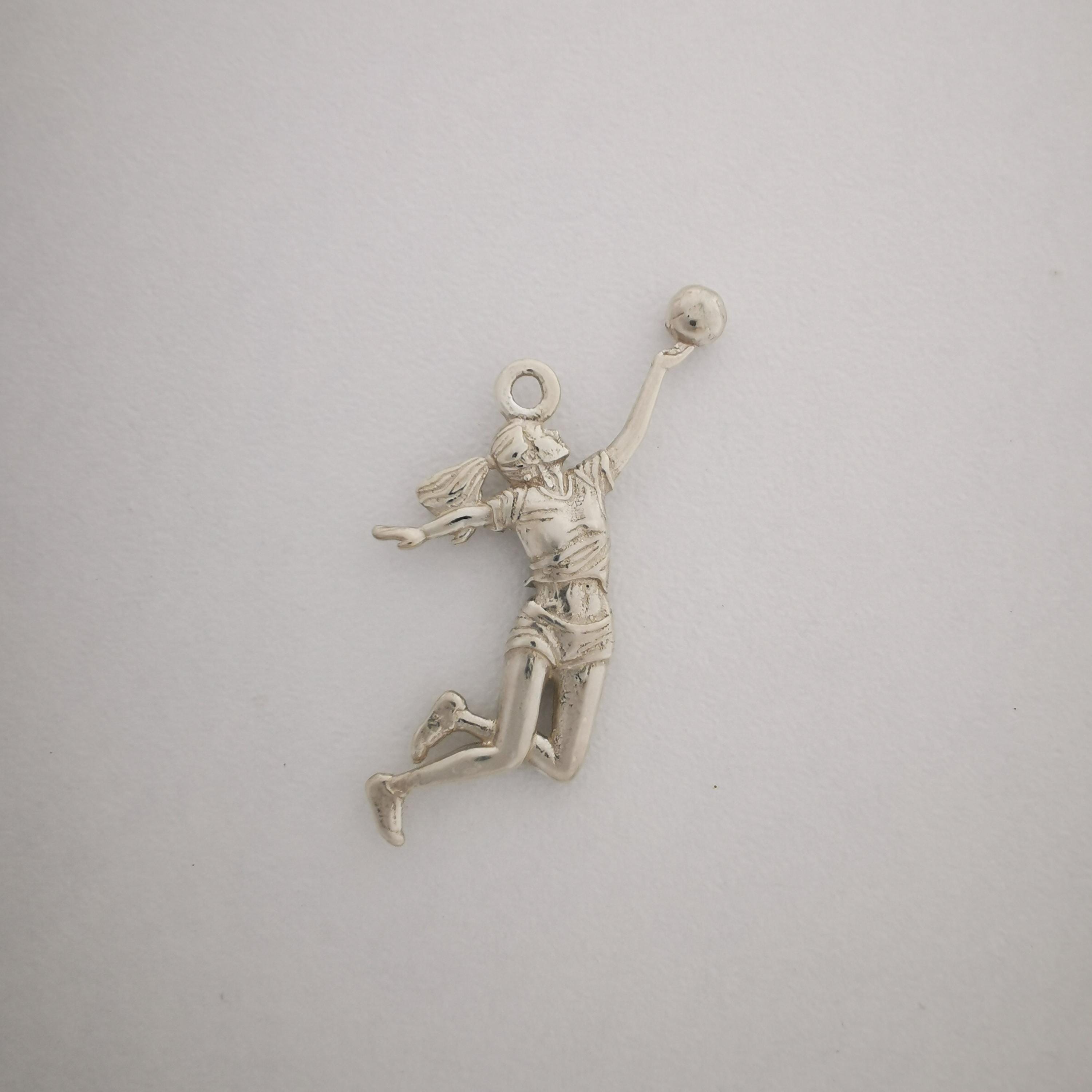 Volleyball Pendant for Women – Classic Silver 925 Jewelry Gift – Sports Necklace