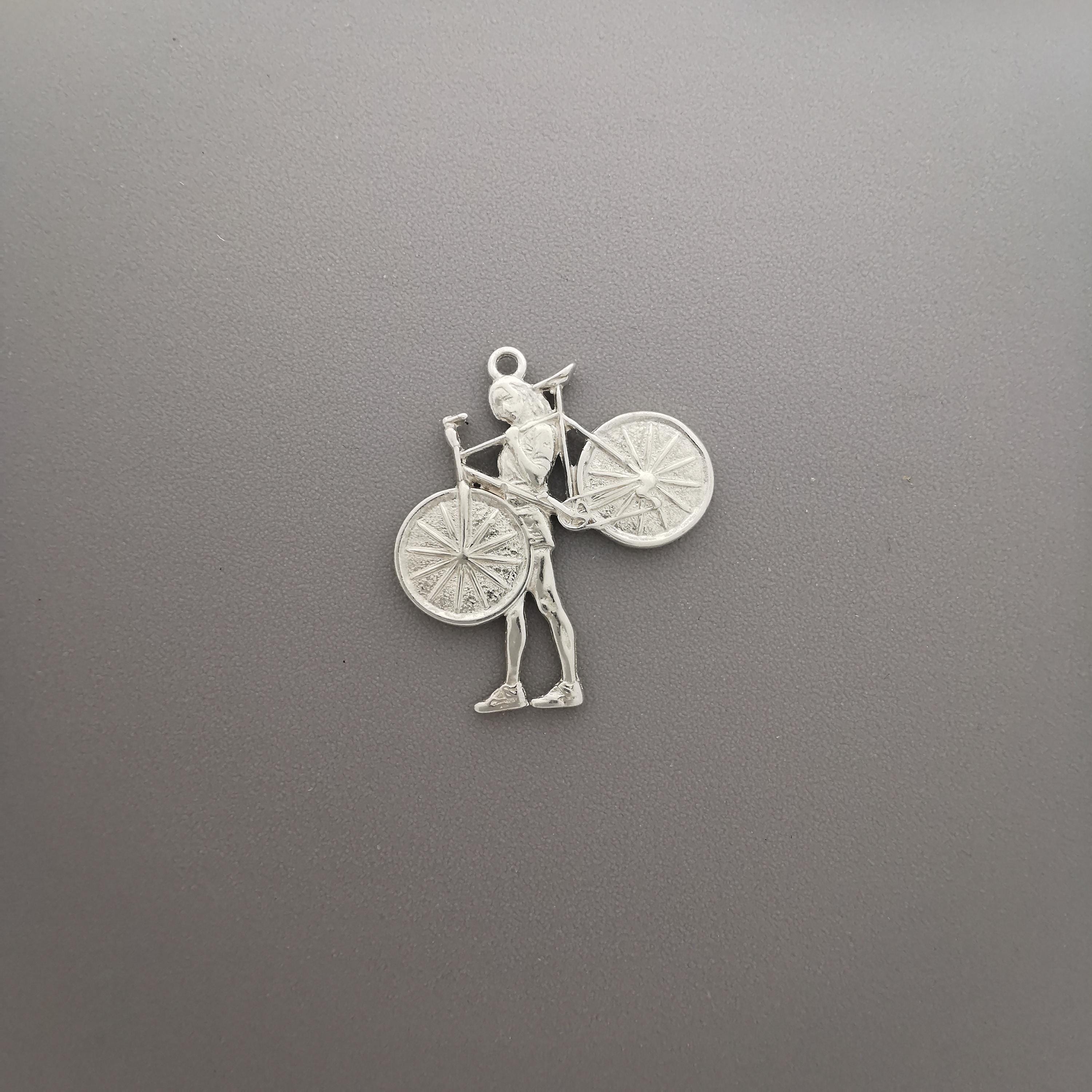 Cycling Jewelry Pendant for Women – Classic Silver 925 Gift – Sports Accessory for Cyclists, Coaches and Riders – Necklace