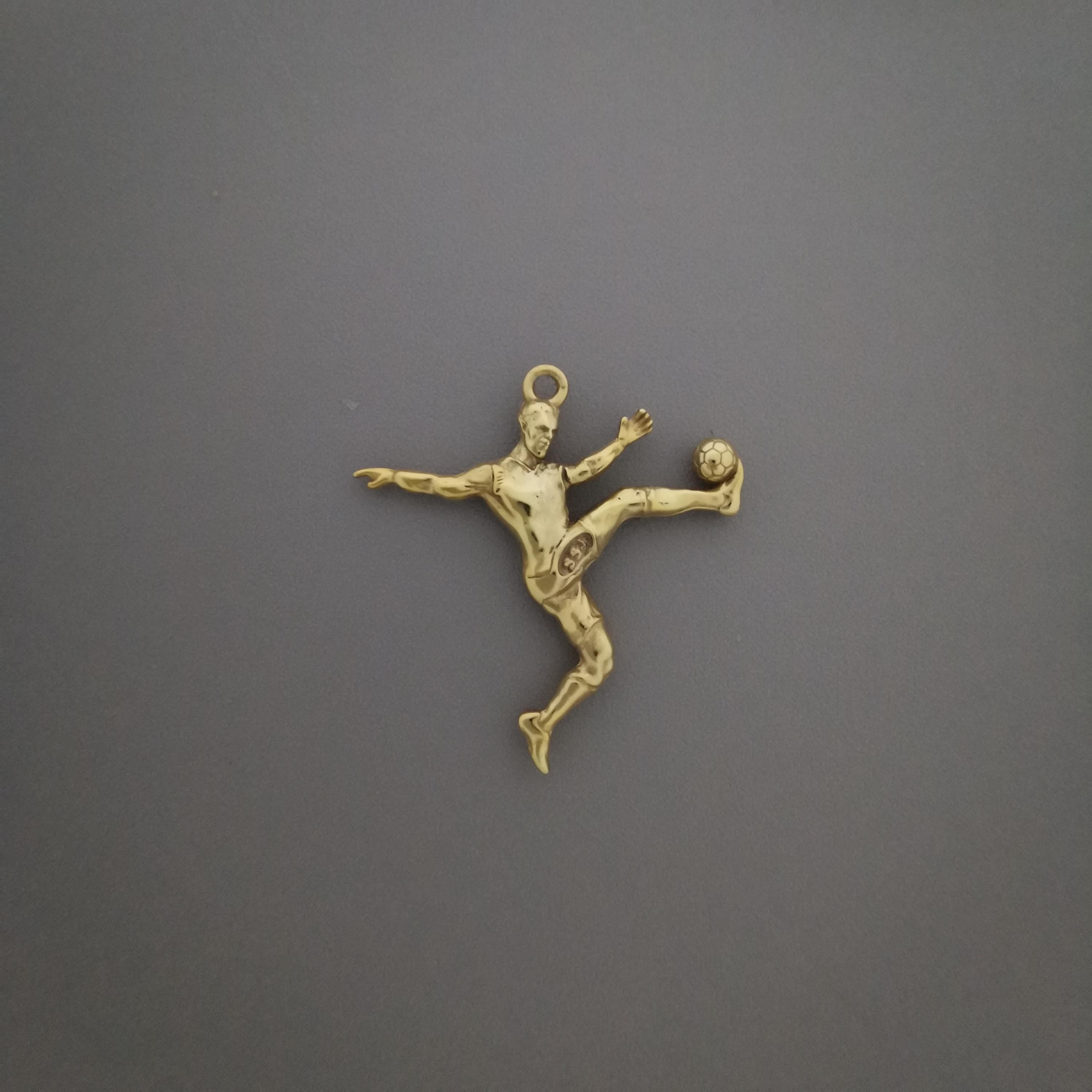 Football Soccer Jewelry Pendant for Men Gold-Plated 925 Silver Gift – Sports Accessory  Necklace – Gift for Soccer Players, Coaches, or Fans