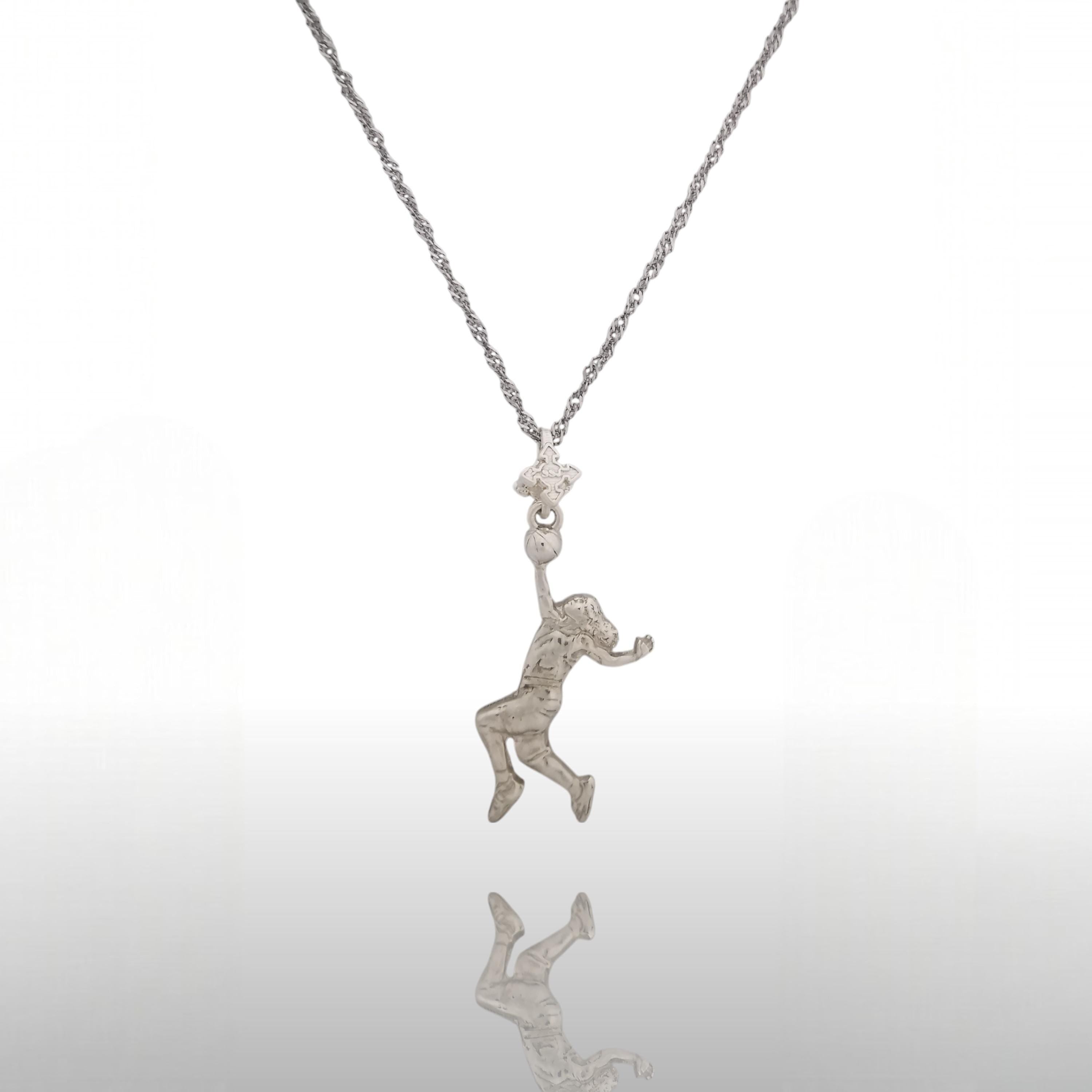 Basketball Jewelry Pendant for Women – Classic 925 Silver Gift – Sports Accessory for Active Girls and Players – Necklace