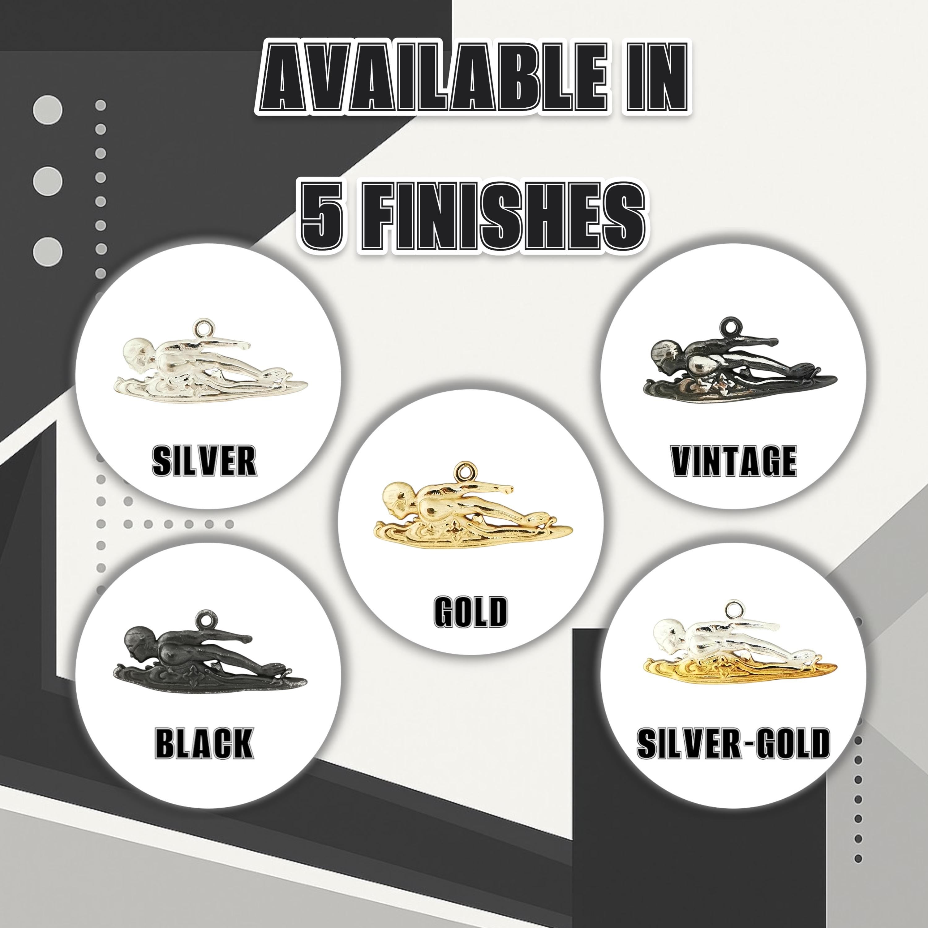 Swimming Jewelry Pendant for Men – Classic 925 Silver Gift – Sports Accessory for Freestyle Swimmers and Teen Boys – Necklace