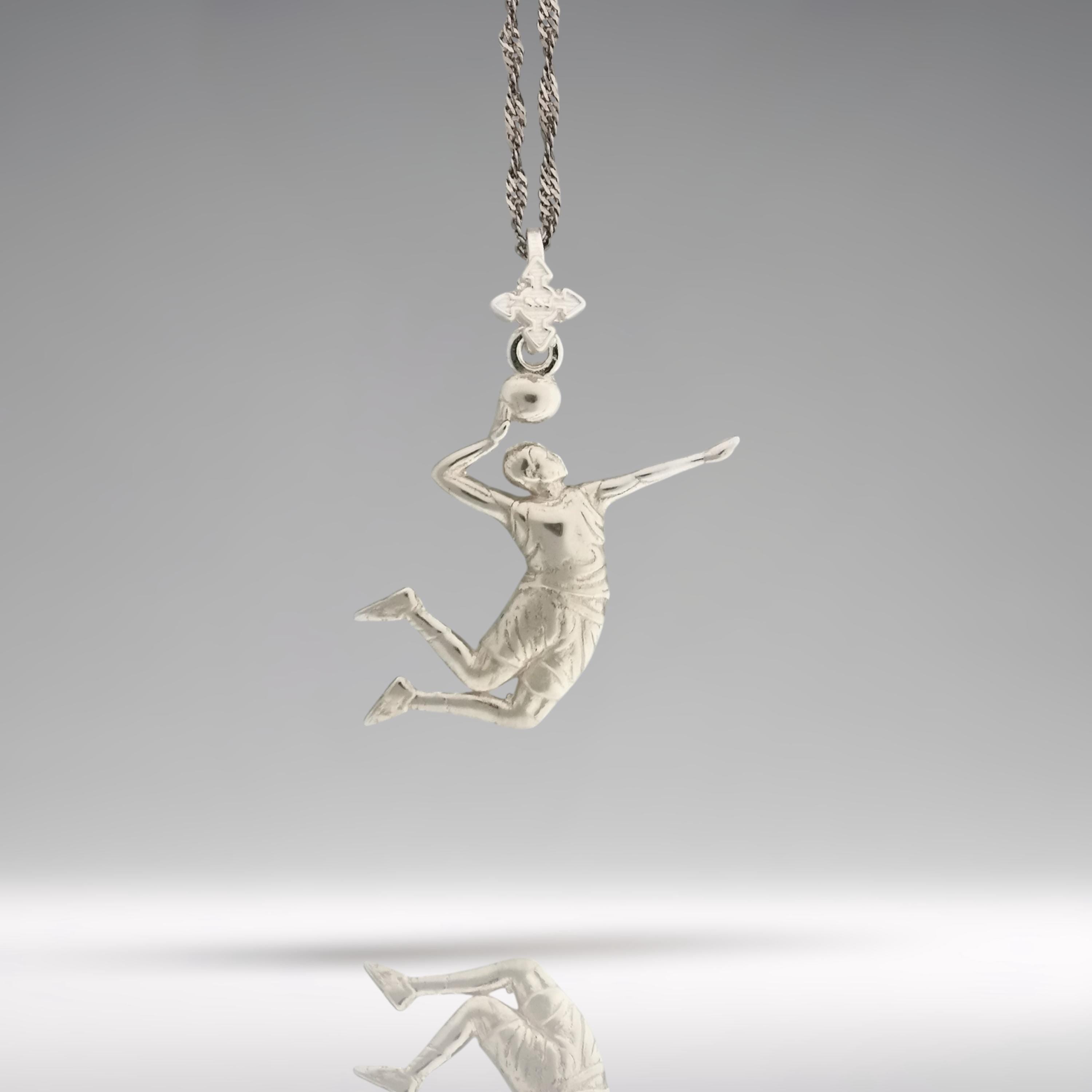 Volleyball Pendant for Men – Classic Silver 925 Jewelry Gift – Handcrafted Sports Charm for Players, Coaches & Fans – Necklace