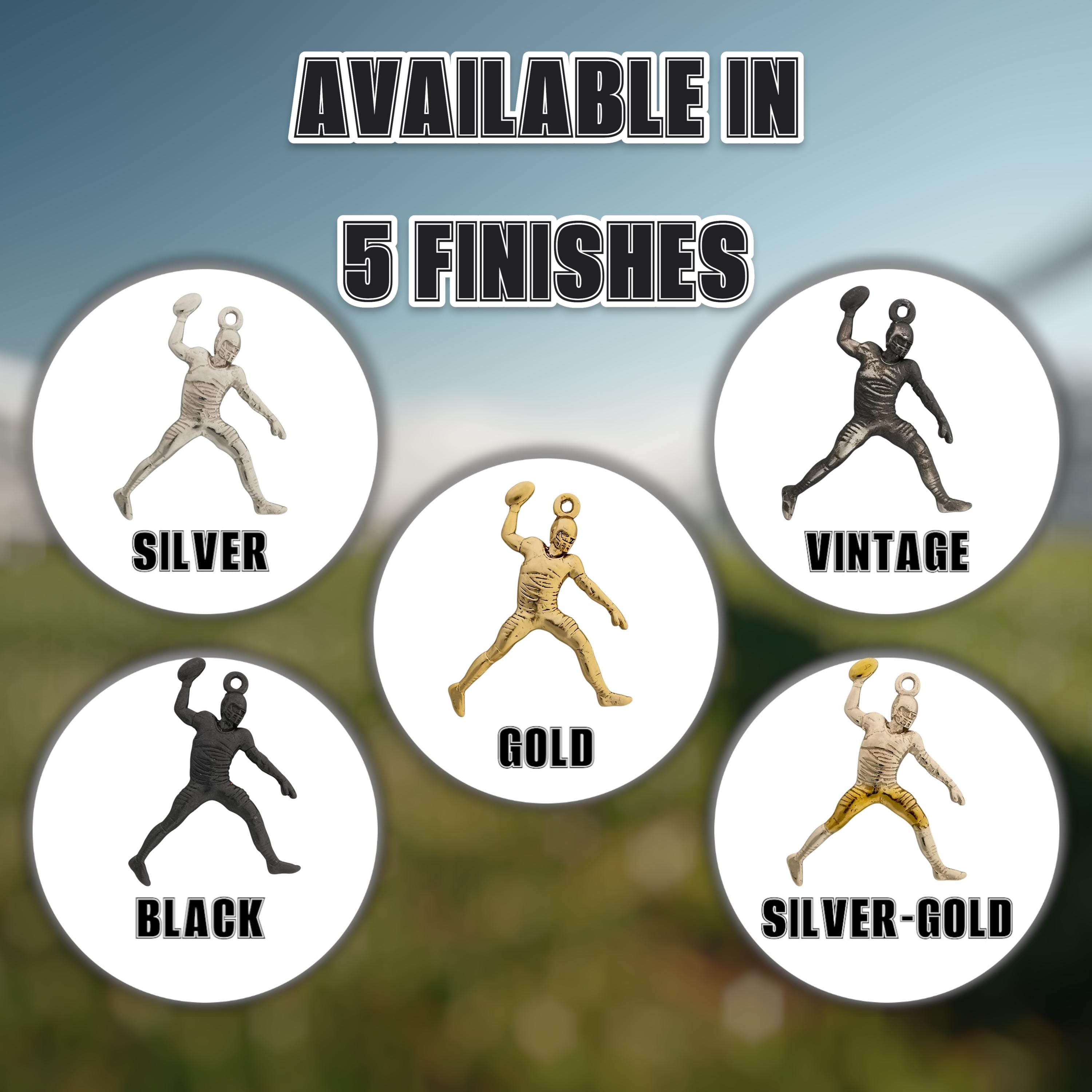 American Football Jewelry Pendant for Men – Classic Silver 925 Gift for Players, Athletes & Fans – Handcrafted Sports Necklace for Game Day