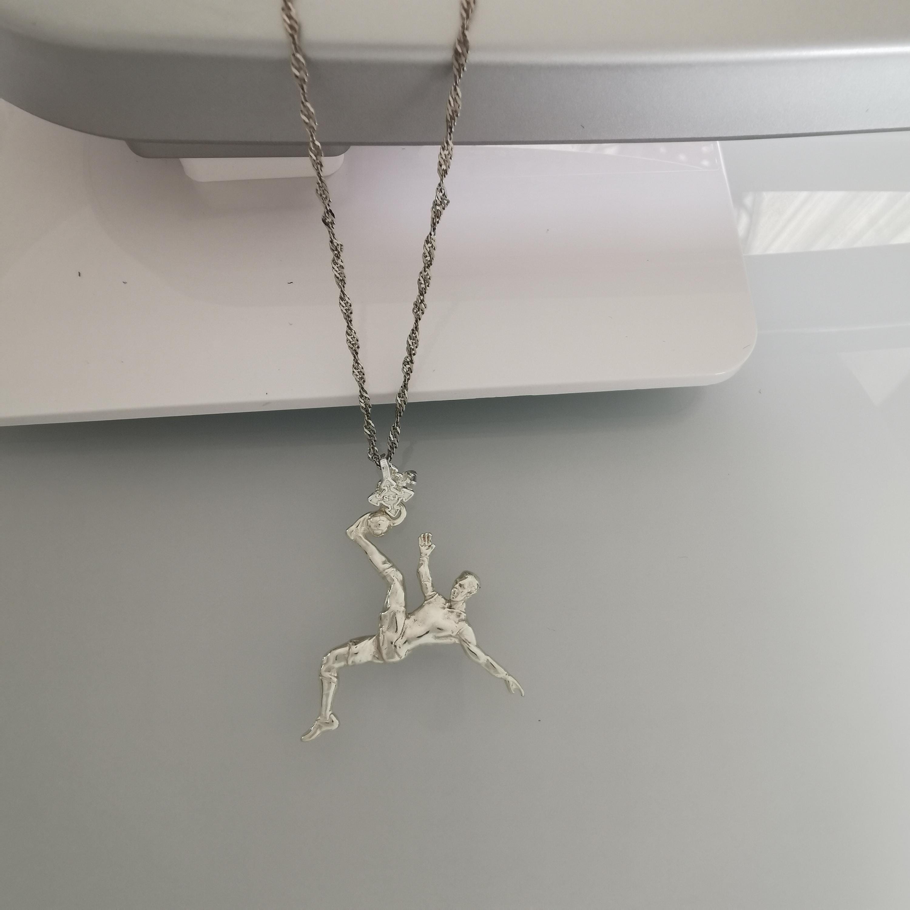 Football (Soccer) Pendant for Men and Boys – Classic Silver 925 Jewelry Gift – Sports Necklace