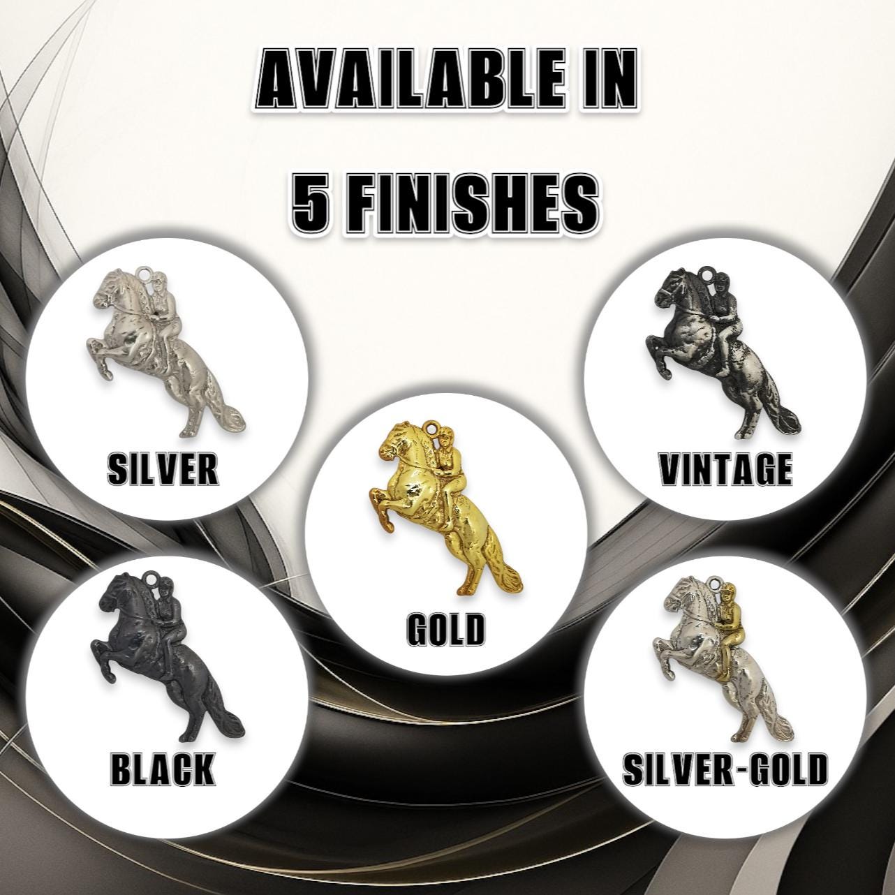 Horse Jewelry Pendant for Women – Silver with Gold Detail 925 Gift – Elegant Equestrian Sports Accessory for Riders – Necklace