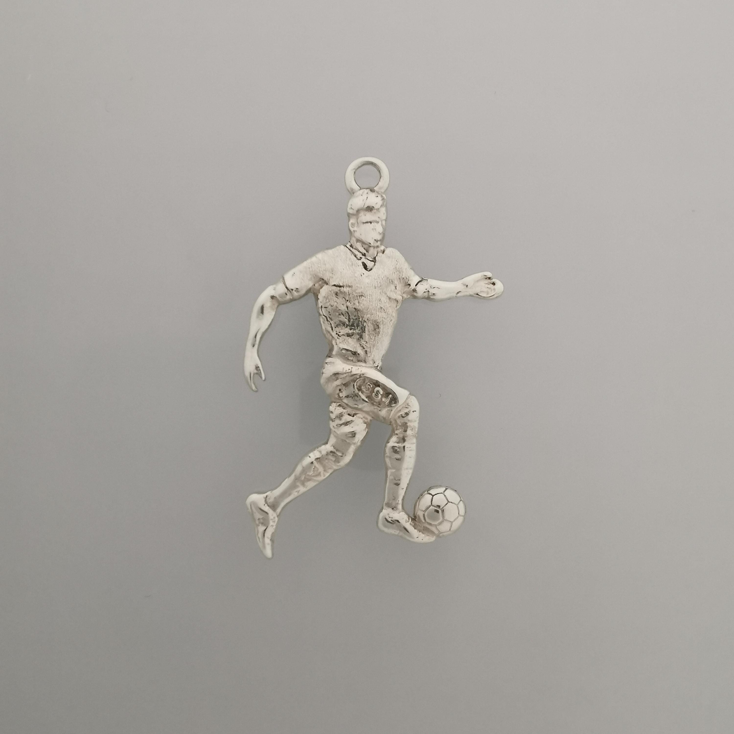 Football (Soccer) Pendant for Men – Classic Silver 925 Jewelry Gift – Handcrafted Sports Charm for Players, Coaches & Fans – Necklace