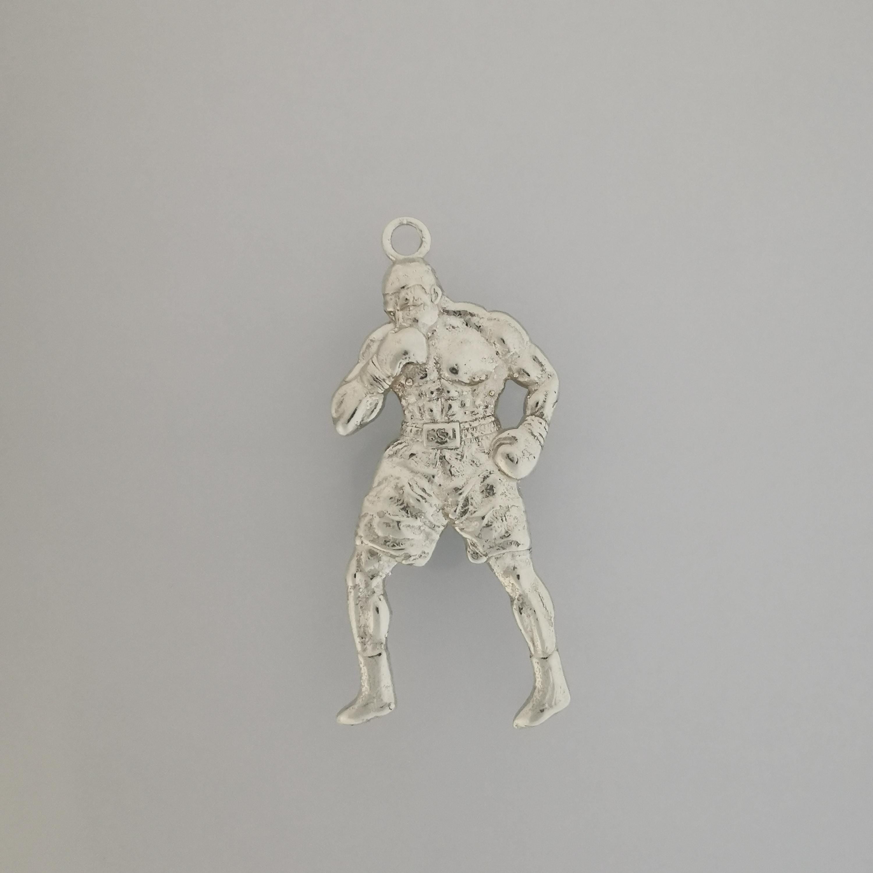 Boxing Jewelry Pendant for Men – Classic Silver 925 Gift – Handcrafted Sports Accessory for Fighters, Coaches & Fans – Necklace