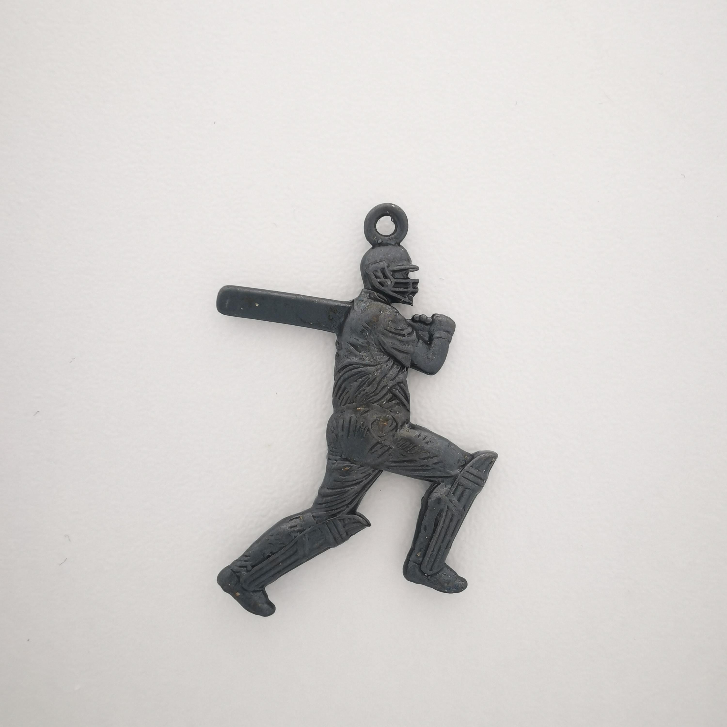 Cricket Necklace for Men – Black Oxidized 925 Silver Pendant – Bold Sports Jewelry Gift for Player, Coach or Fan