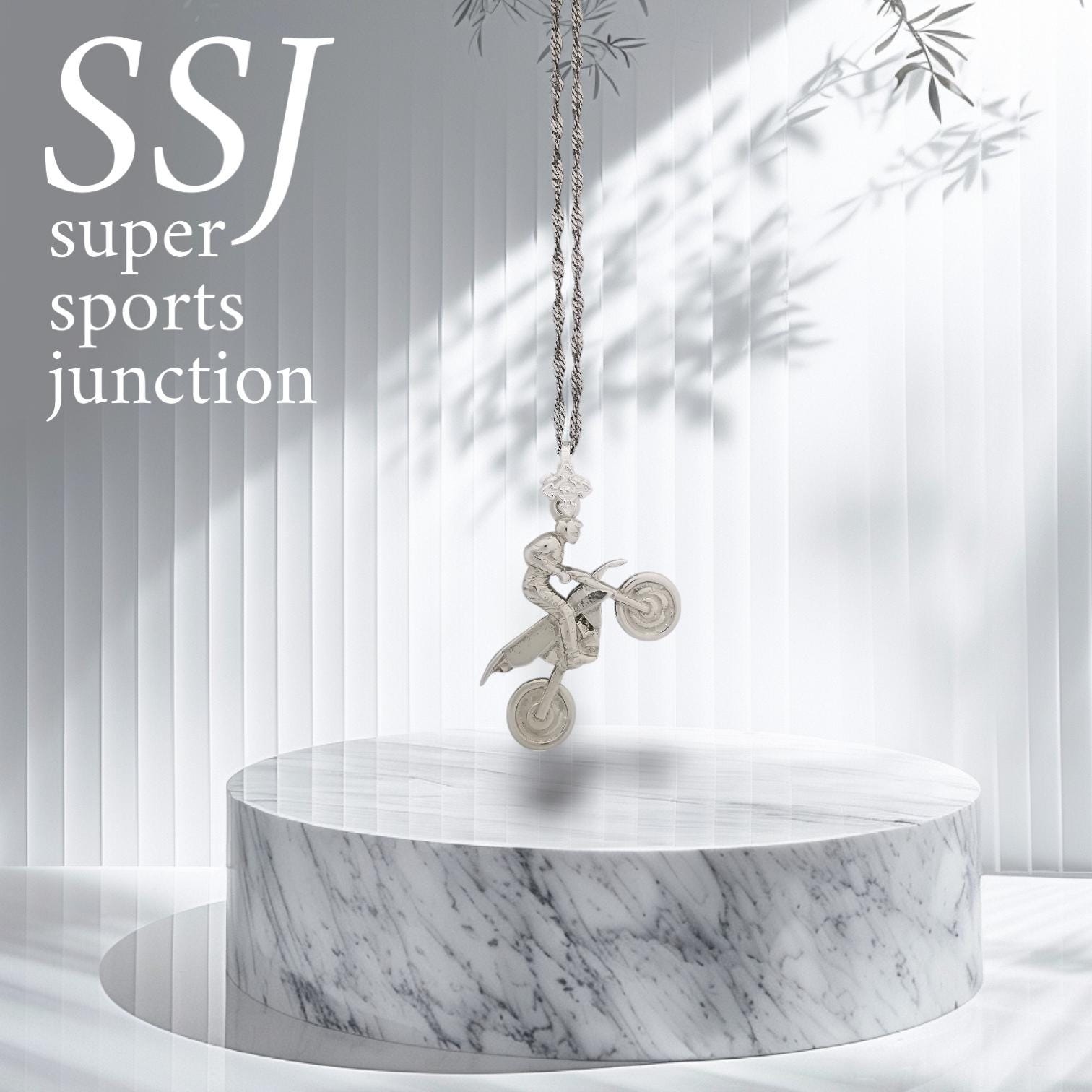 Motocross Jewelry for Men – Classic 925 Silver Sports Pendant – Gift for MX Riders, Racers, or Motorsport Fans Necklace