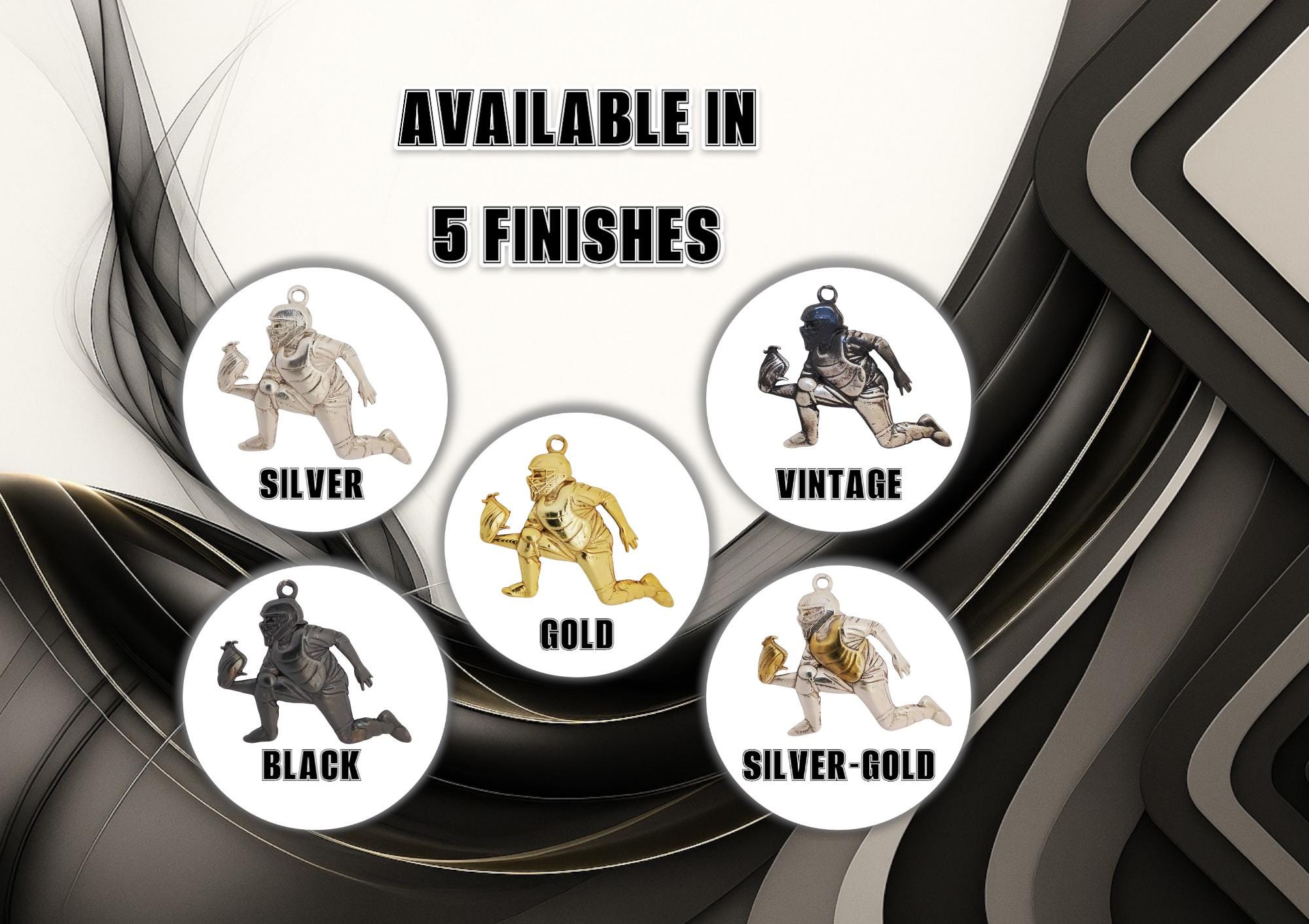 Baseball Jewelry Pendant for Men – Silver with Partial Gold Plating 925 Gift – Sports Accessory for Catchers and Baseball Lovers – Necklace