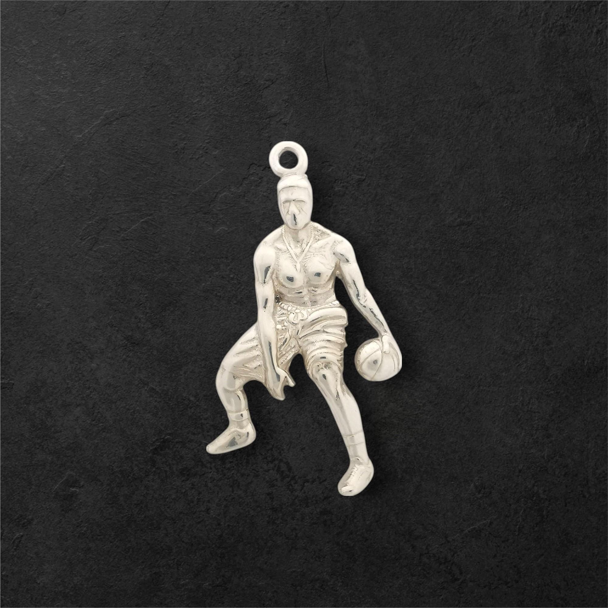 Basketball Jewelry Pendant for Men and Teen Boys Classic Silver 925 Gift – Handcrafted Sports Accessory for Players and Collectors Necklace