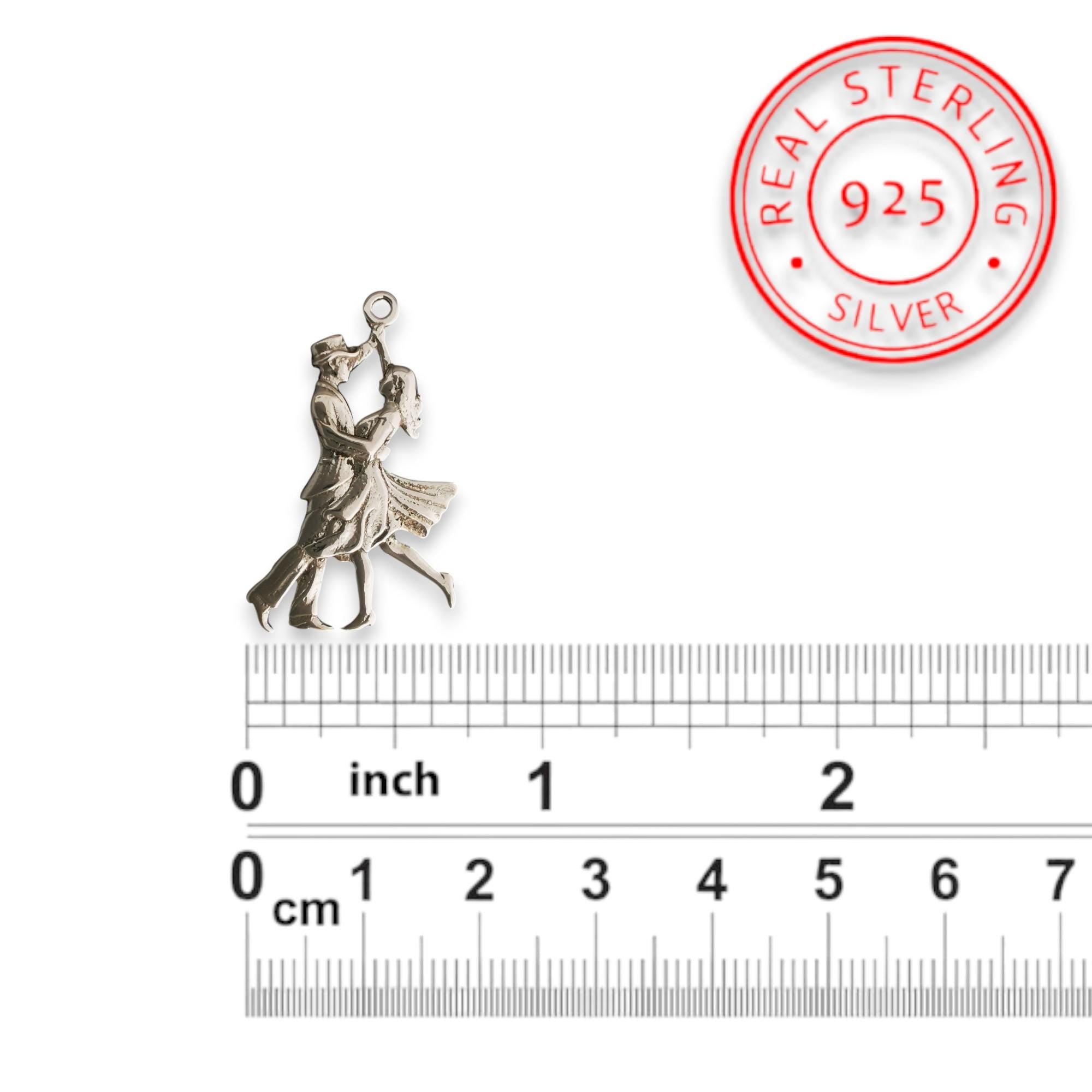 Tango Jewelry Pendant for Women – Classic 925 Silver Gift – Latin Dance Sports Accessory for Ballroom Dancers – Necklace