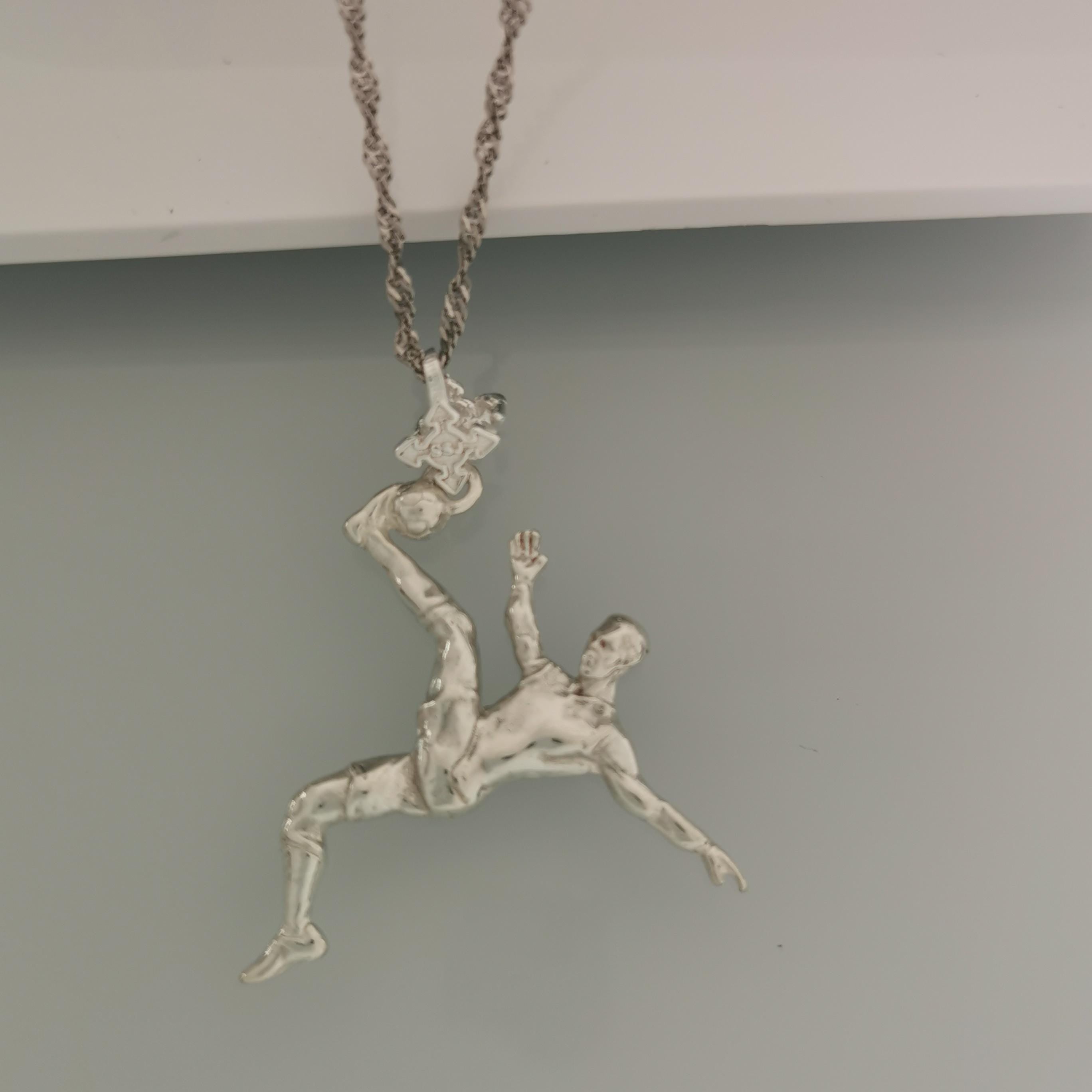 Football (Soccer) Pendant for Men and Boys – Classic Silver 925 Jewelry Gift – Sports Necklace