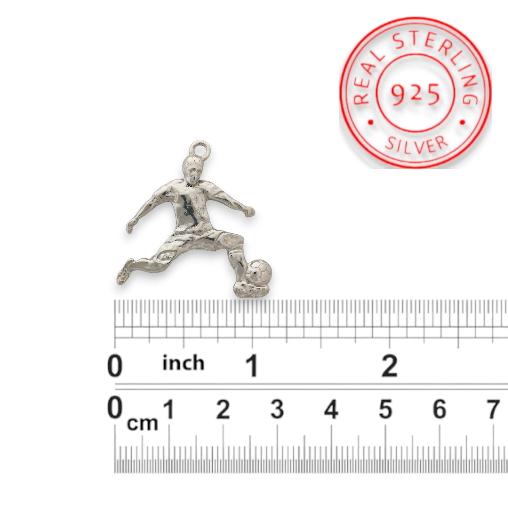 Football (Soccer) Jewelry Pendant for Men – Classic Silver 925 Gift – Handcrafted Sport Charm for Players – Necklace