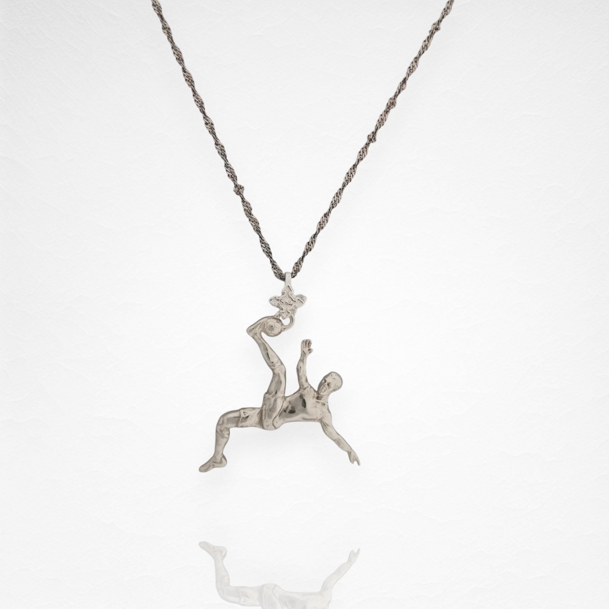 Football (Soccer) Pendant for Men and Boys – Classic Silver 925 Jewelry Gift – Sports Necklace