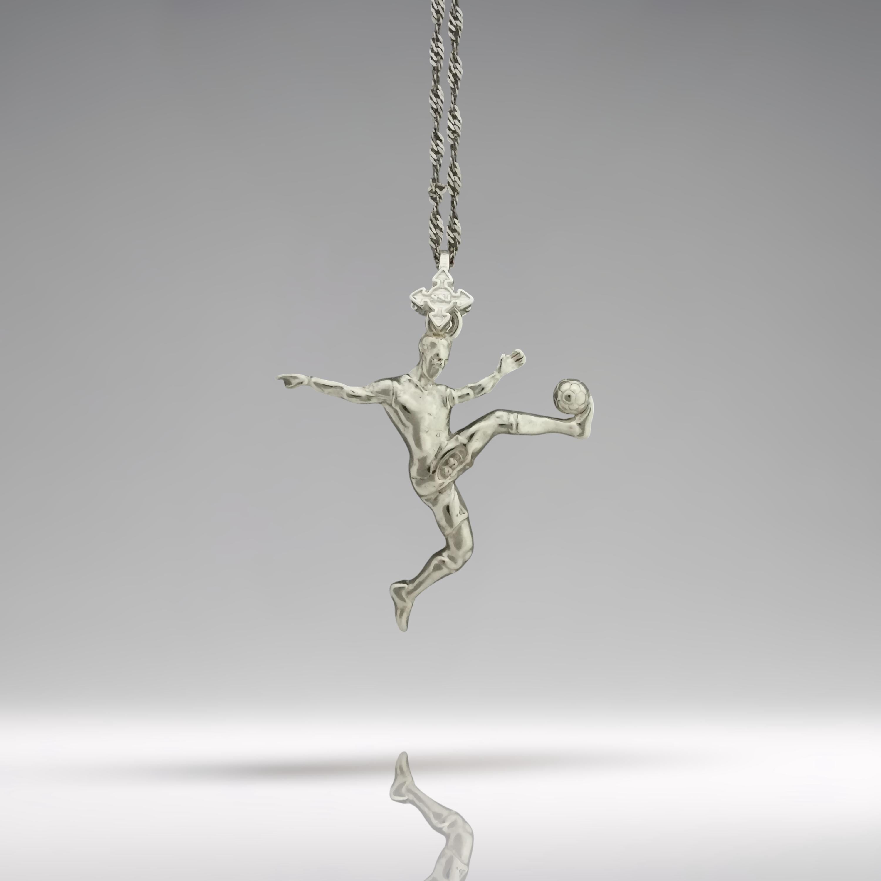 Football Soccer Jewelry Pendant for Men – Classic 925 Silver Gift – Sports Accessory for Teen Boys and Players – Necklace