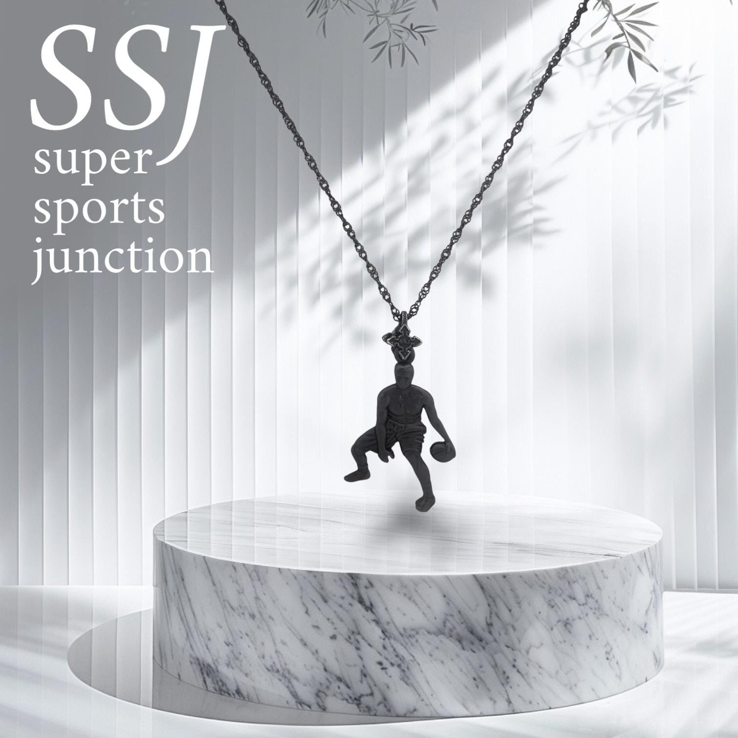 Basketball Jewelry Pendant for Men – Oxidized Black 925 Silver Gift Bold Handcrafted Sports Accessory for Players and Collectors – Necklace