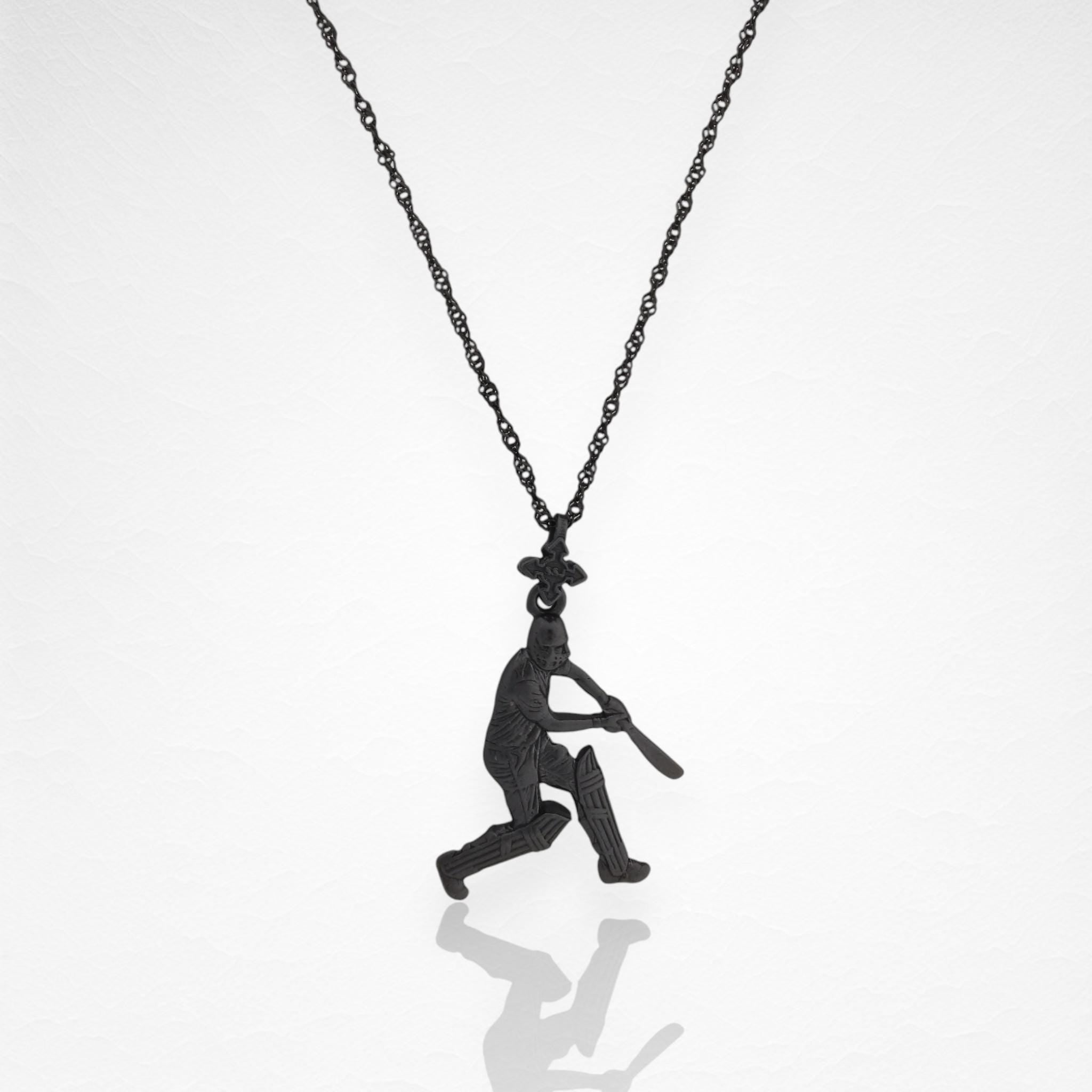 Cricket Jewelry Pendant for Men – Classic Silver 925 Gift – Sports Accessory for Cricket Players, Coaches and Fans – Necklace