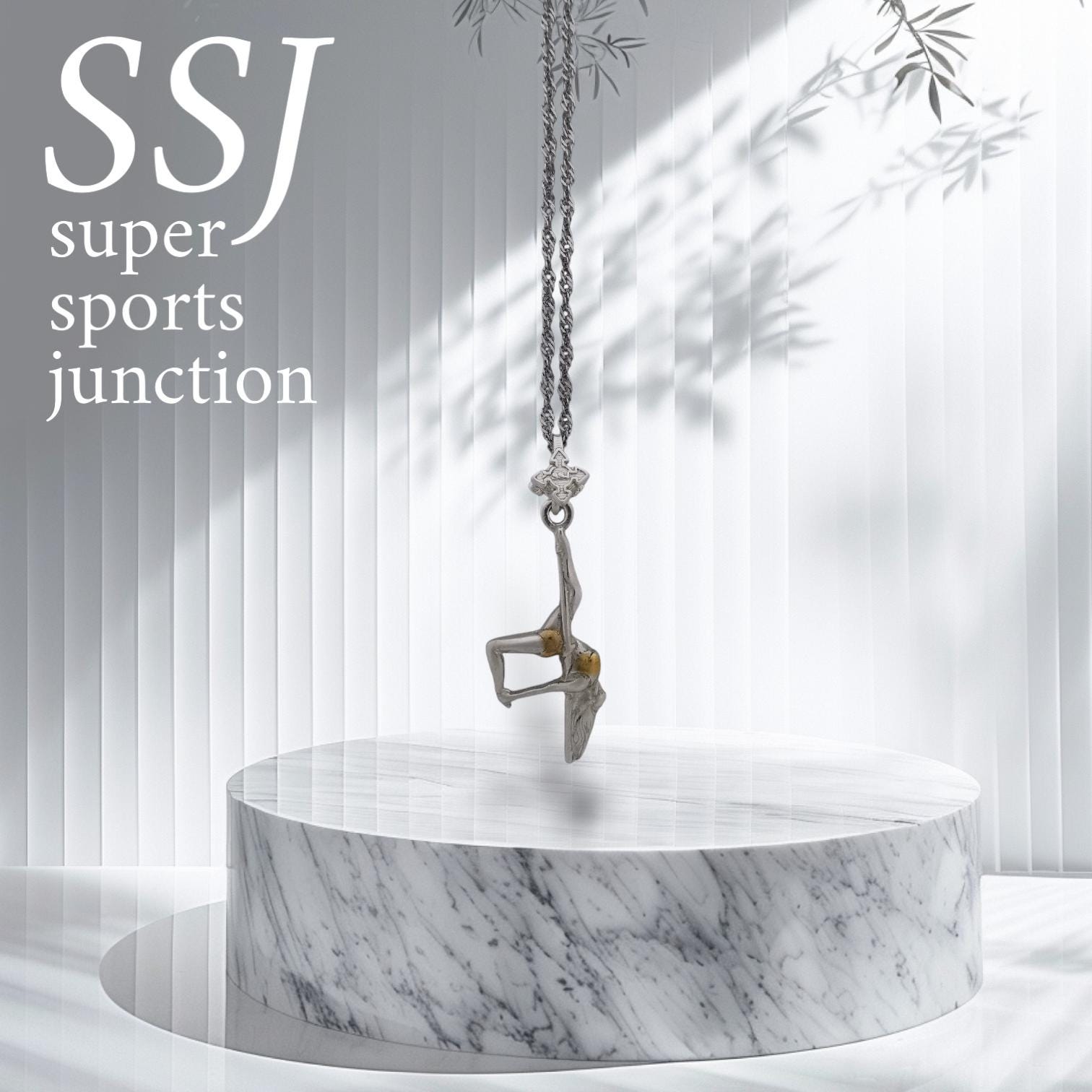 Pole Dance Jewelry – Two-Tone 925 Silver Pendant with Gold Accent – Sensual & Elegant Gift for Women