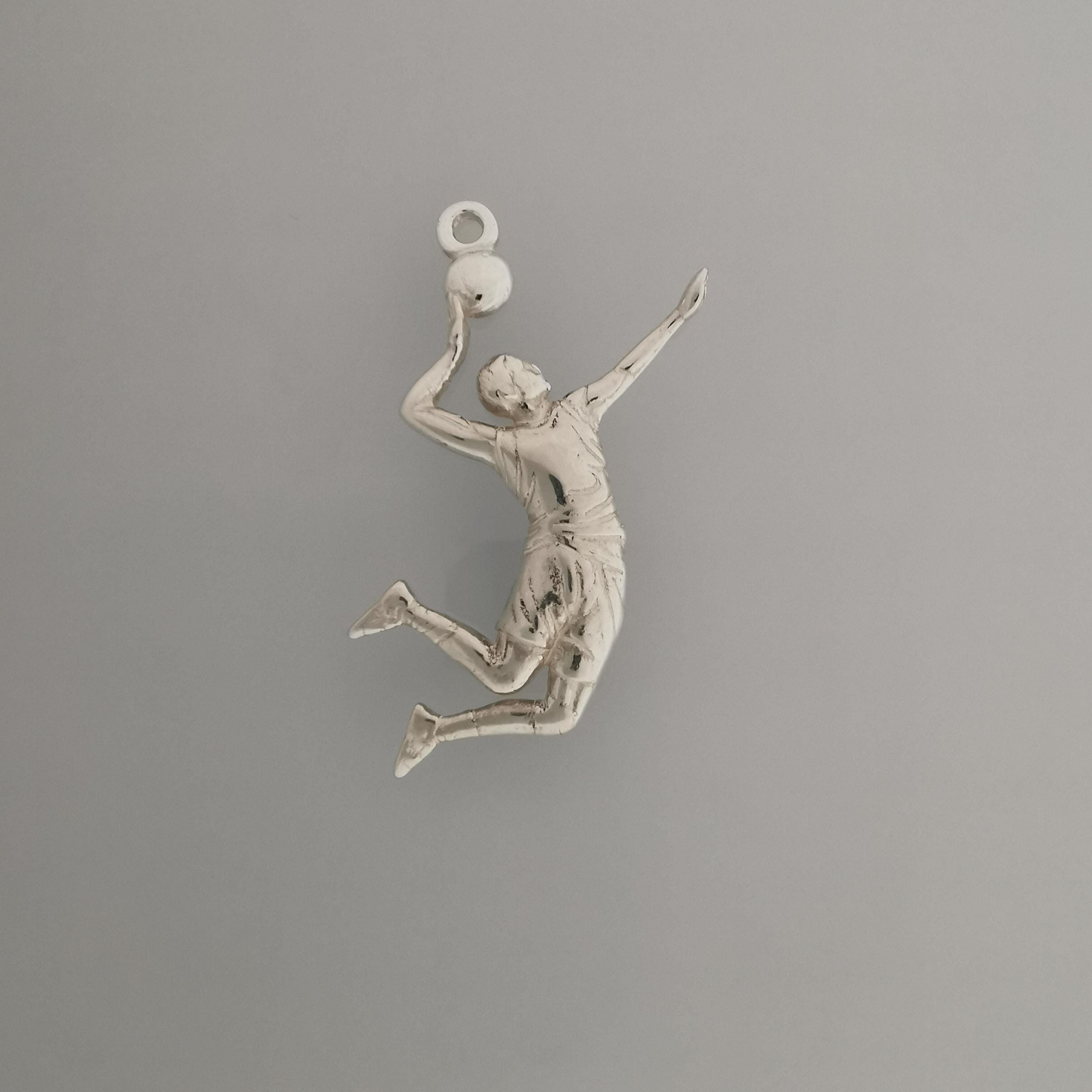 Volleyball Pendant for Men – Classic Silver 925 Jewelry Gift – Handcrafted Sports Charm for Players, Coaches & Fans – Necklace