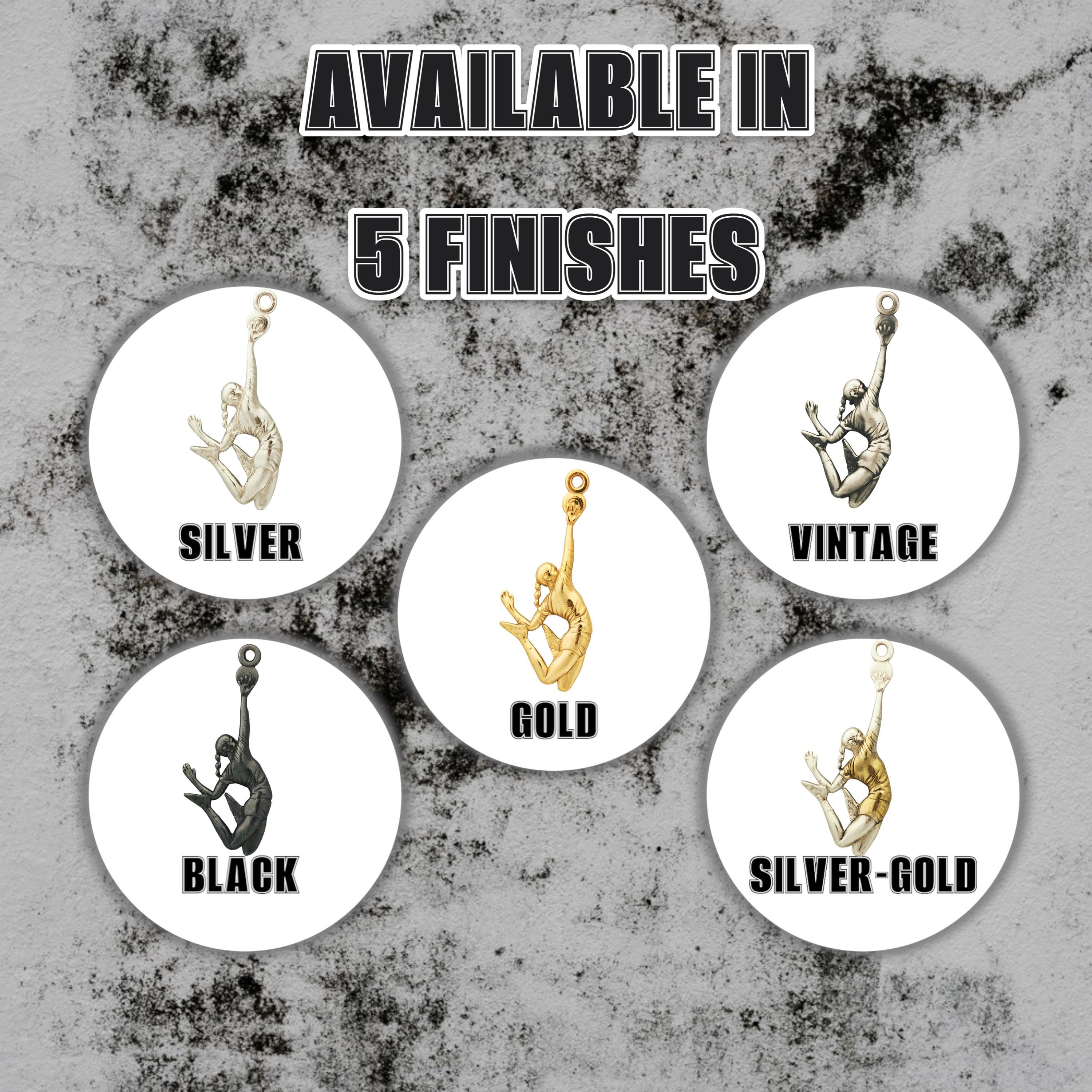 Volleyball Jewelry Pendant for Women – Silver with Gold Detail 925 Gift – Elegant Sports Accessory for Girls and Players – Necklace