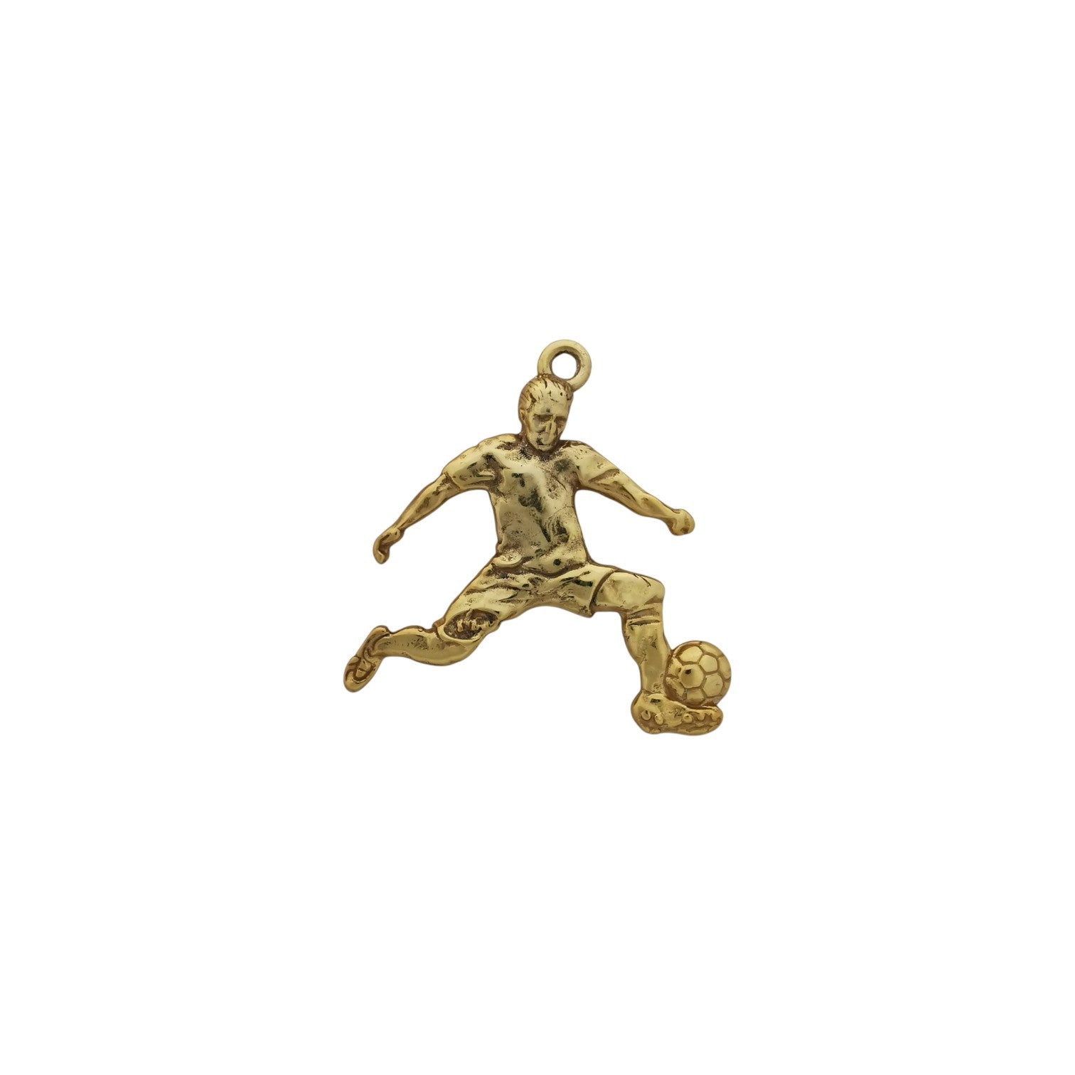 Football (Soccer) Jewelry Pendant for Men – 925 Silver with Partial Gold Plating – Handcrafted Sport Charm for Players – Necklace