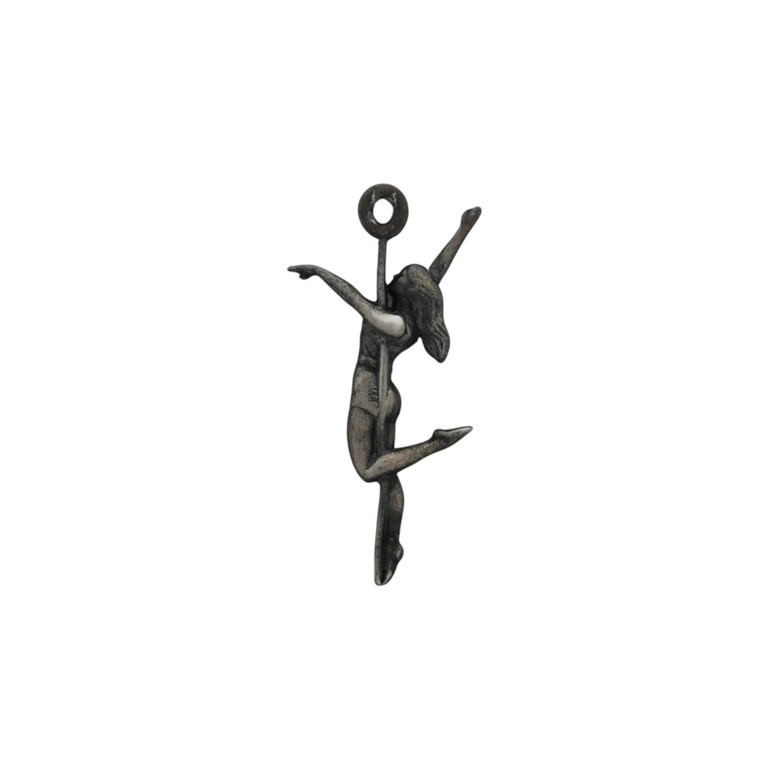 Pole Dance Jewelry for Women – Black Oxidized 925 Silver Pendant – Sensual Necklace Gift for Dancer, Performer or Free Spirit