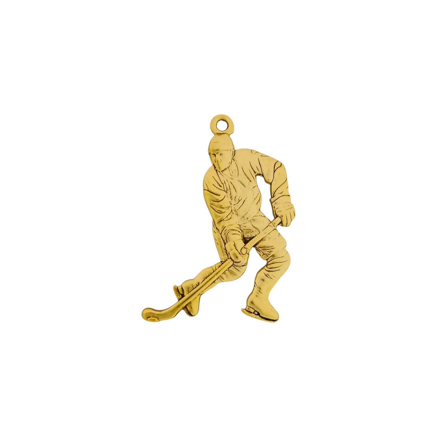 Ice Hockey Jewelry Pendant for Men – 925 Silver with Partial Gold Plating Gift Handcrafted Sports Accessory for Players and Coaches Necklace