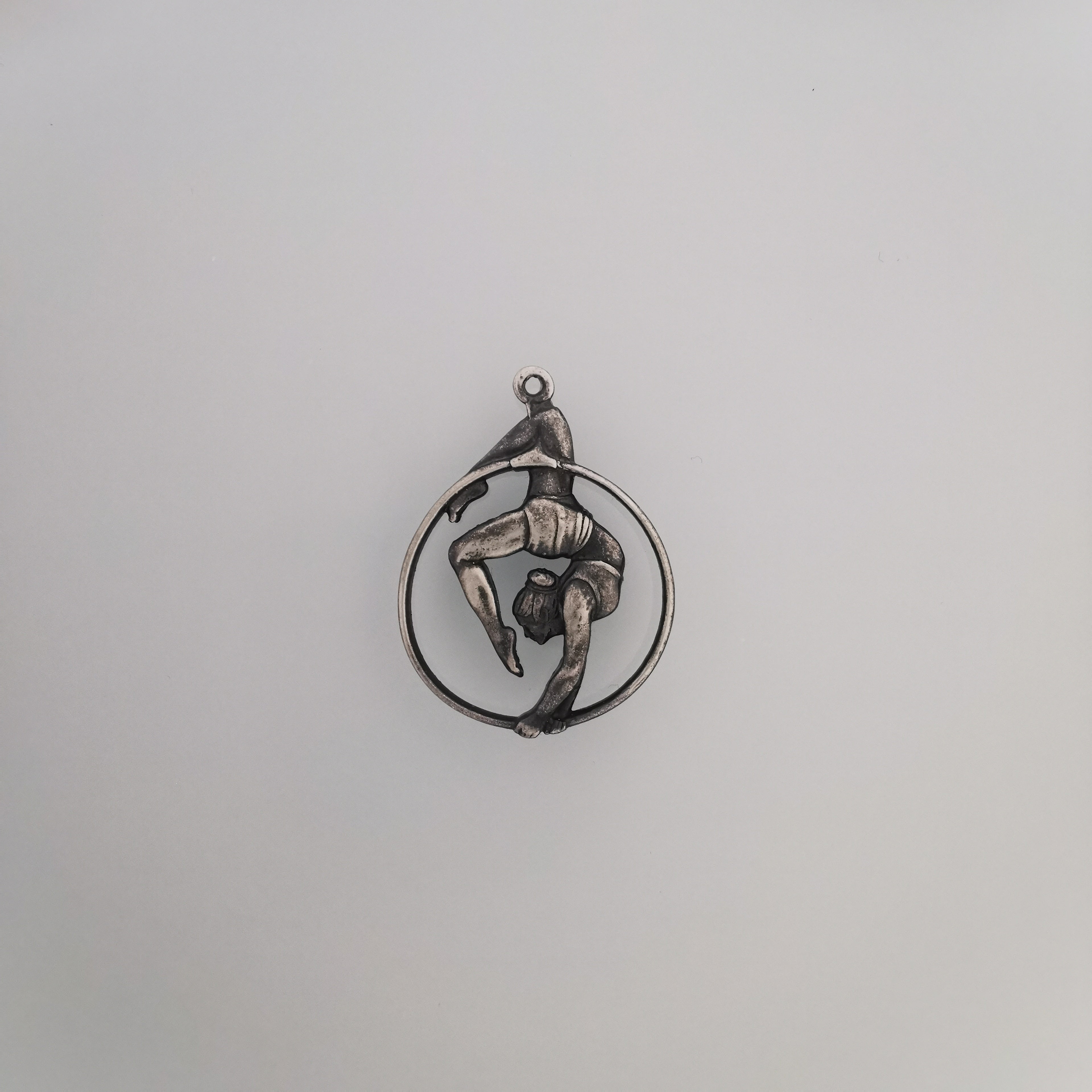 Aerial Hoop Jewelry – Classic 925 Silver Pendant for Women – Graceful Necklace Gift for Aerial Dancers and Movement Lovers