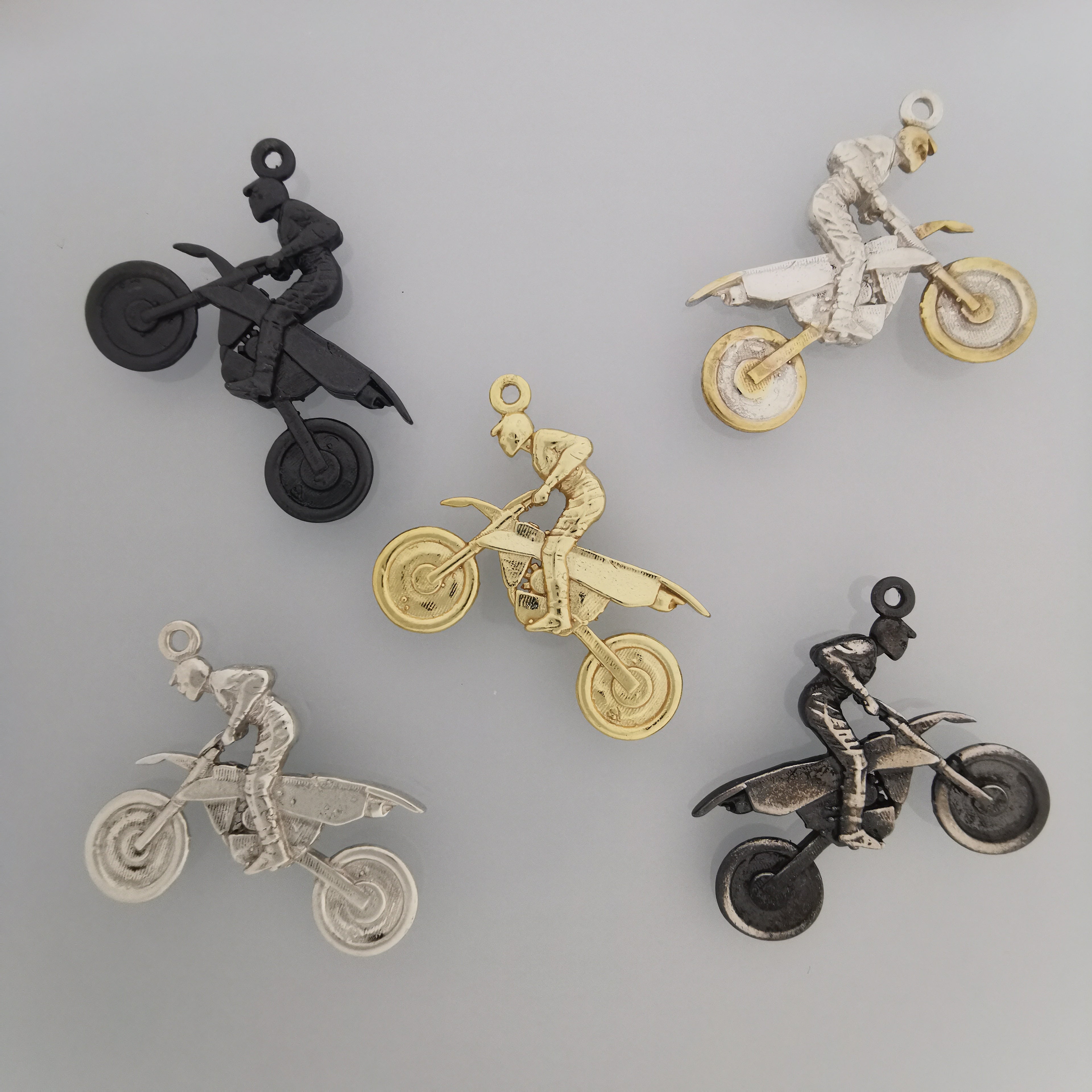 Motocross Jewelry for Men – Classic 925 Silver Sports Pendant – Gift for MX Riders, Racers, or Motorsport Fans Necklace
