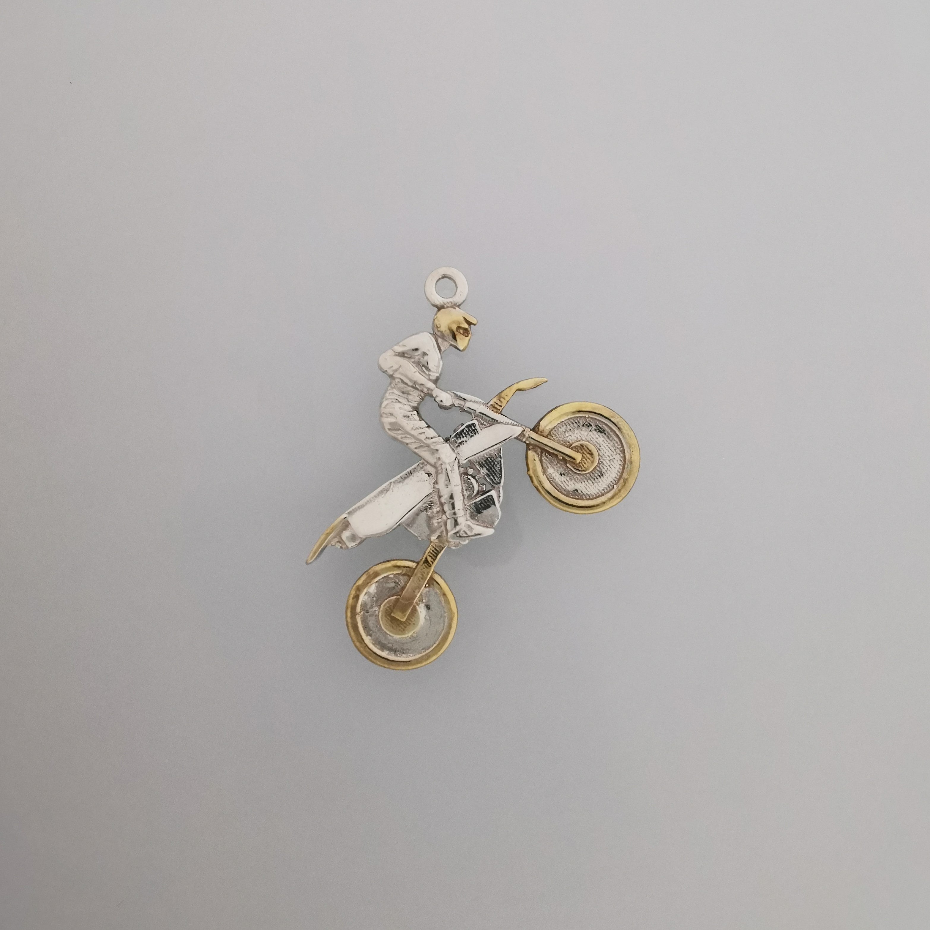 Motocross Jewelry for Men – Classic 925 Silver Sports Pendant – Gift for MX Riders, Racers, or Motorsport Fans Necklace