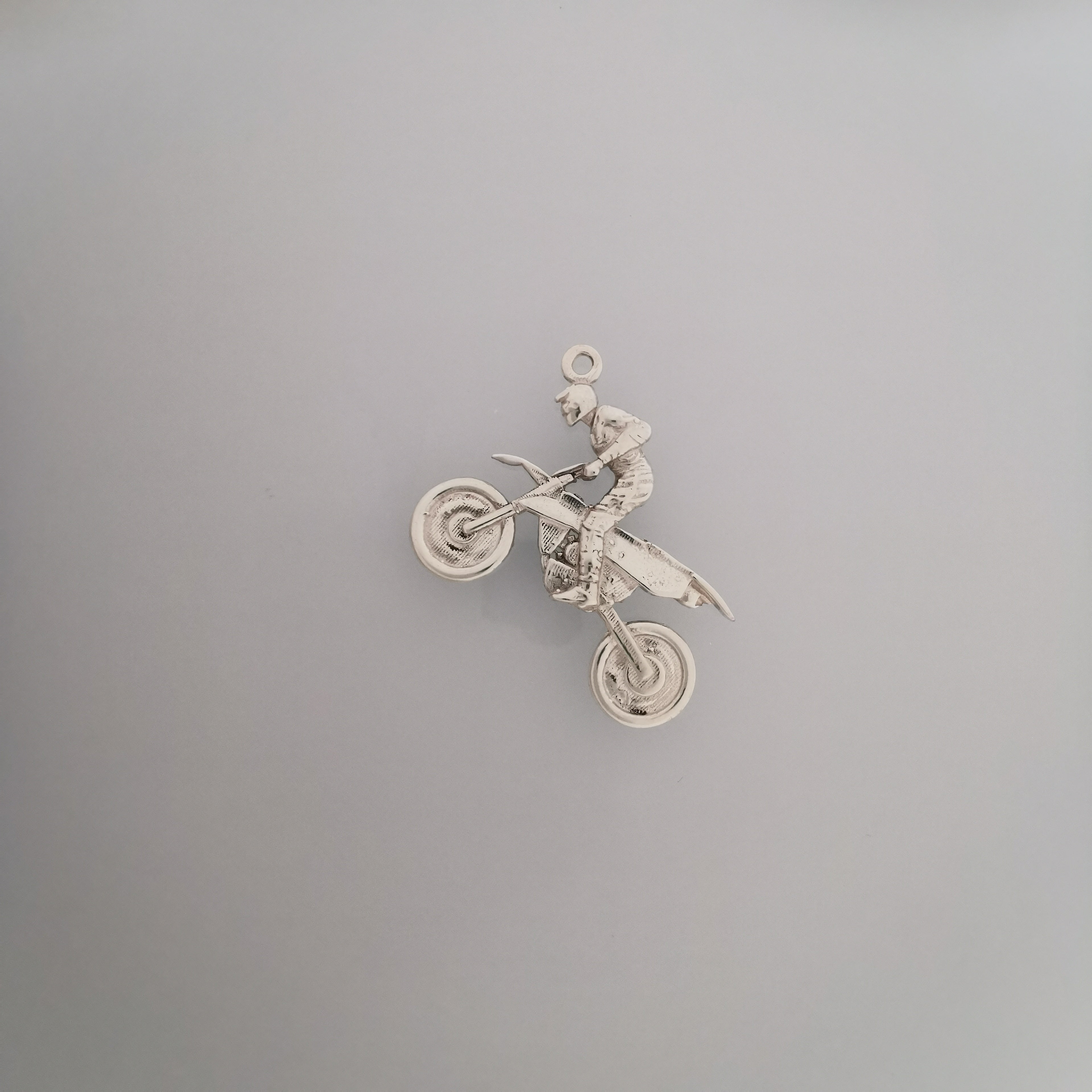 Motocross Jewelry for Men – Classic 925 Silver Sports Pendant – Gift for MX Riders, Racers, or Motorsport Fans Necklace