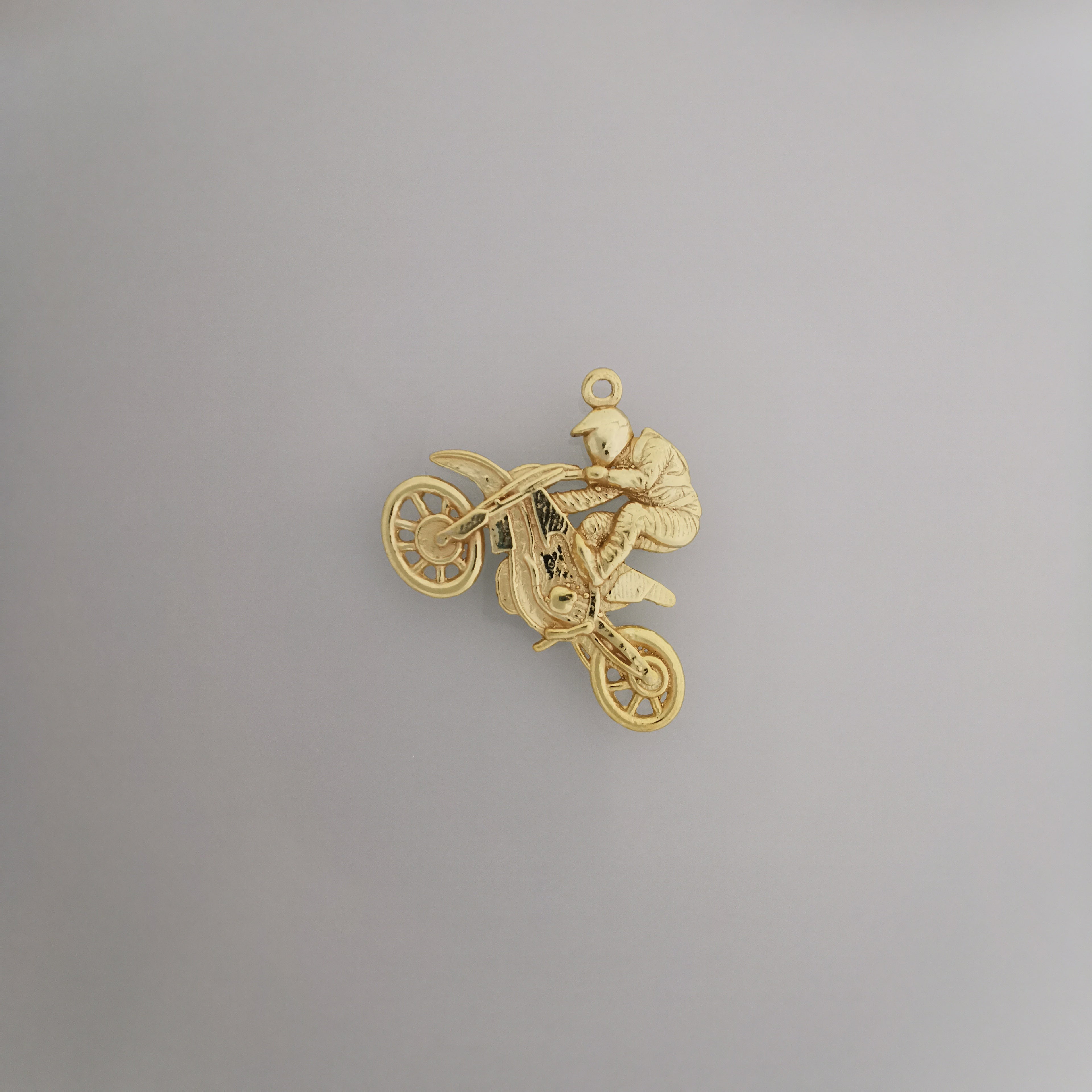Motocross Pendant for Men – Oxidized 925 Silver Necklace Charm – Gift for Riders, Fans or Teen Boys
