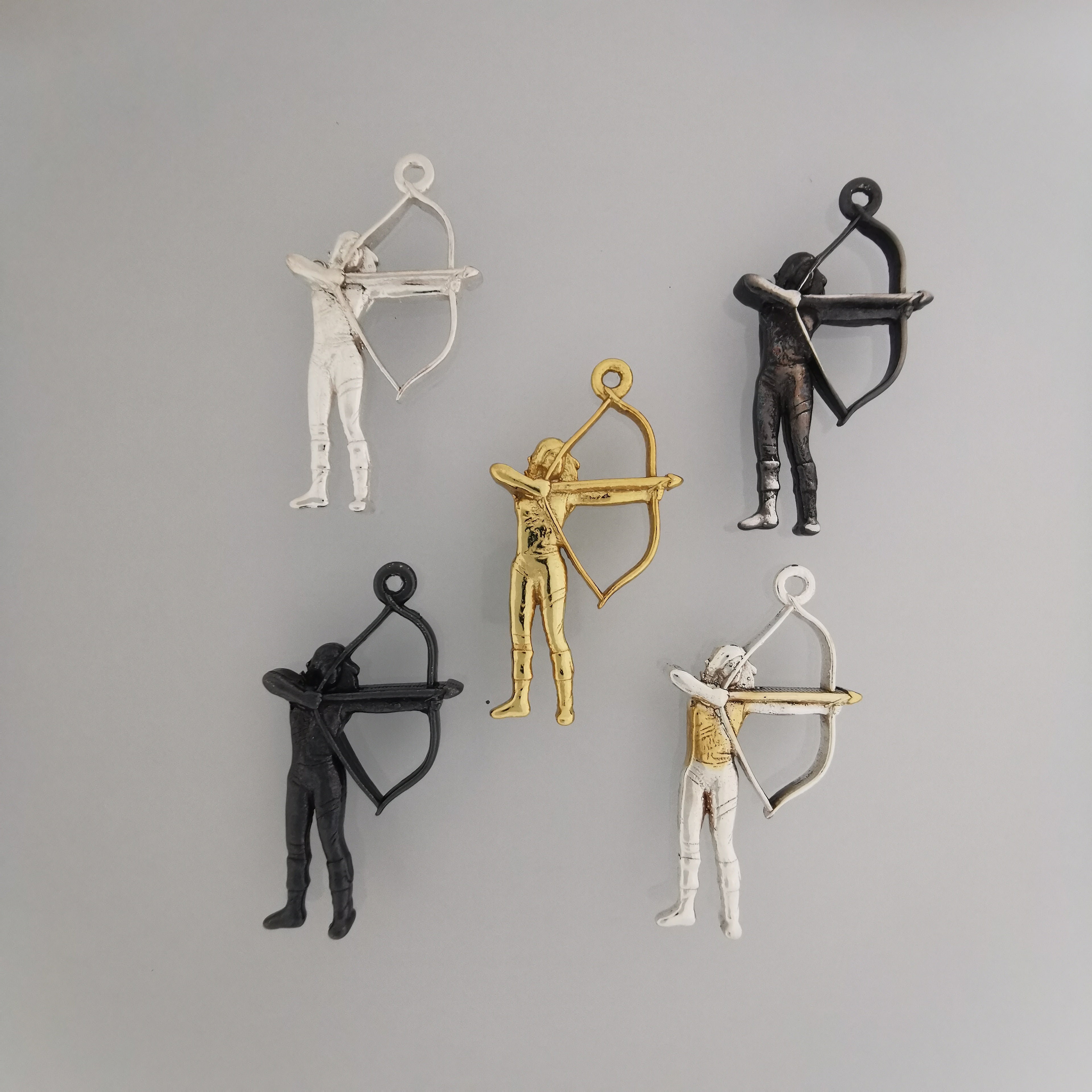 Woman with Bow and Arrow Jewelry – 925 Sterling Silver Archer Pendant – Gift for Her, Sports Lover or Archery Fan - Necklace
