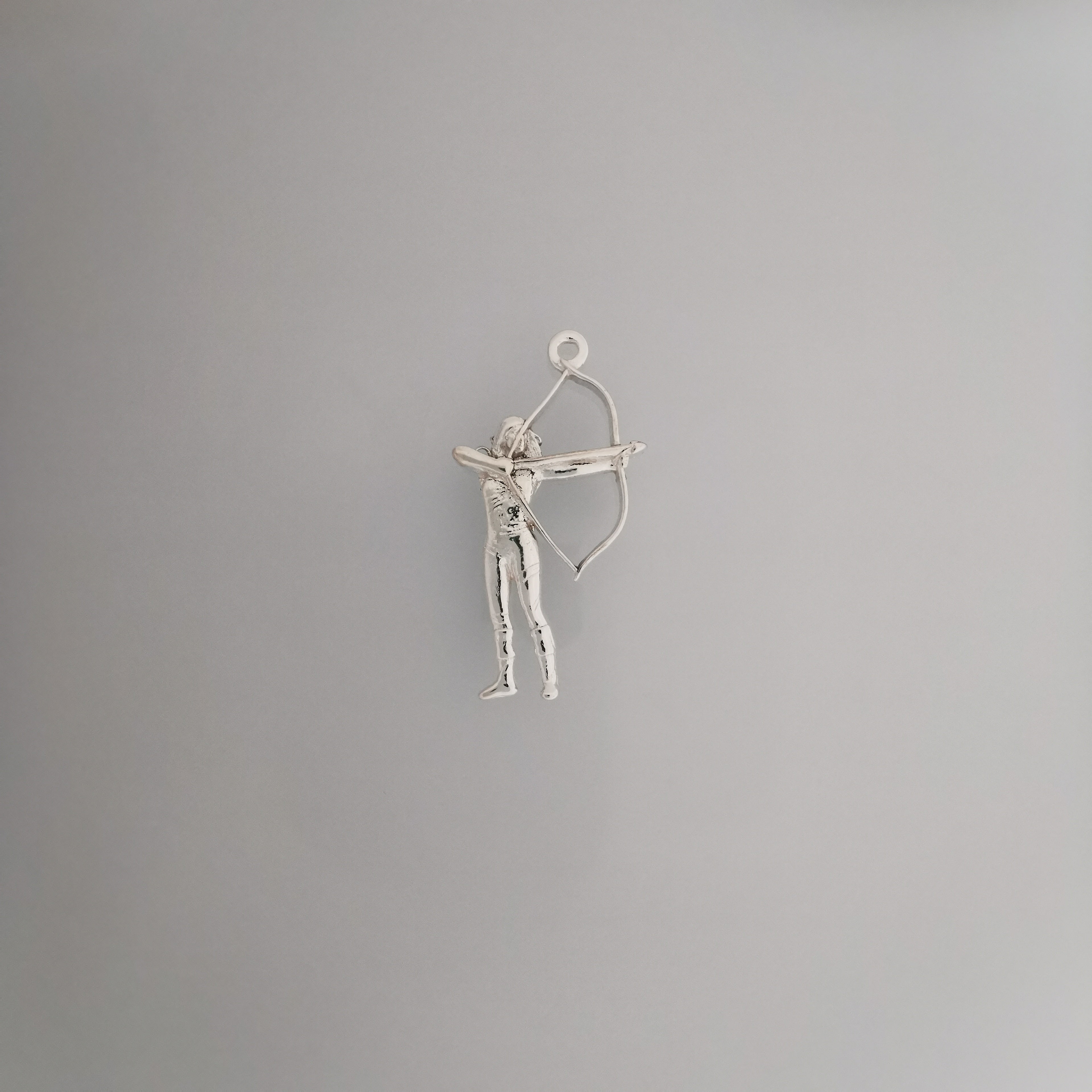 Woman with Bow and Arrow Jewelry – 925 Sterling Silver Archer Pendant – Gift for Her, Sports Lover or Archery Fan - Necklace