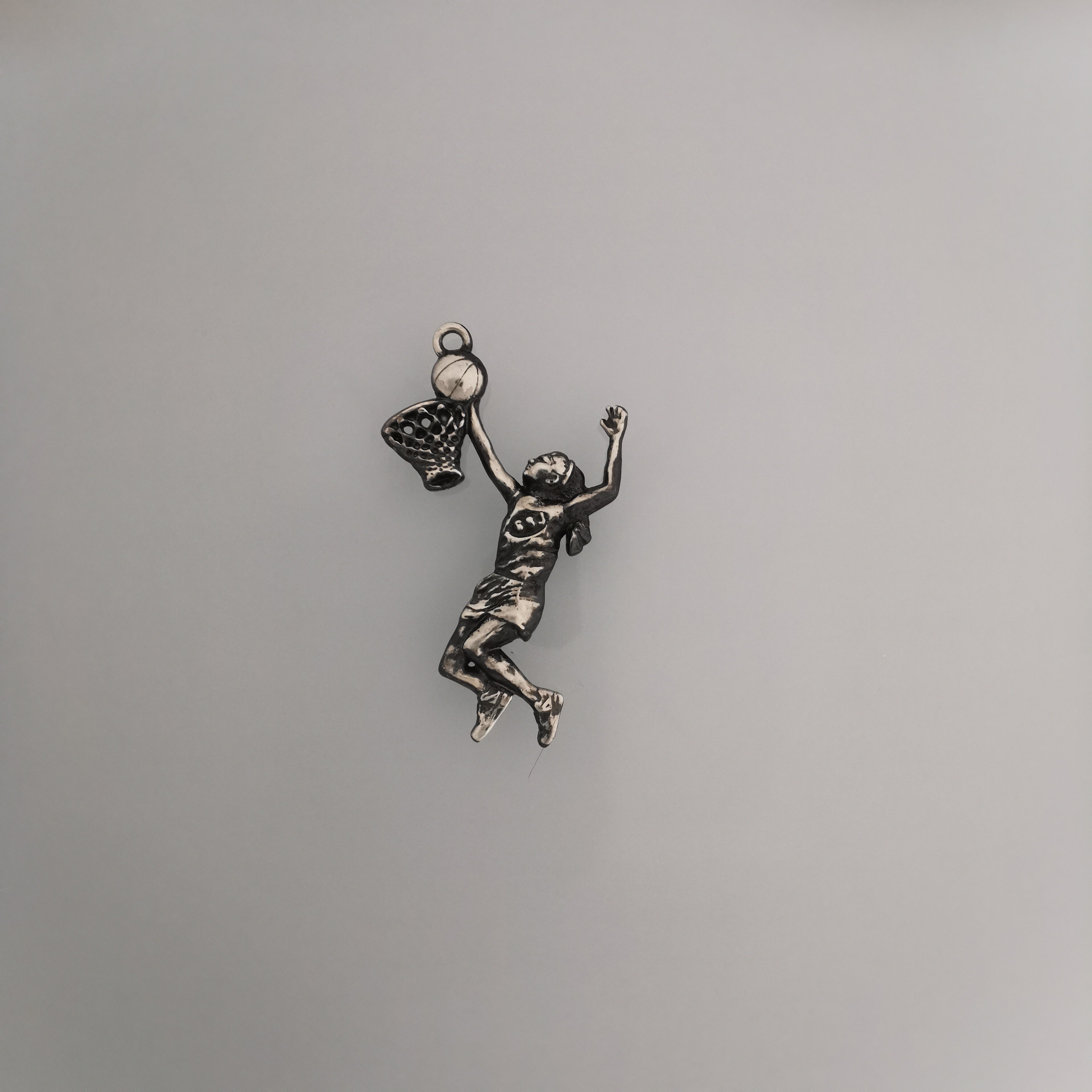 Basketball Jewelry Pendant for Women – 925 Silver with Partial Gold Plating Gift – Handcrafted Sports Charm for Athletes – Necklace