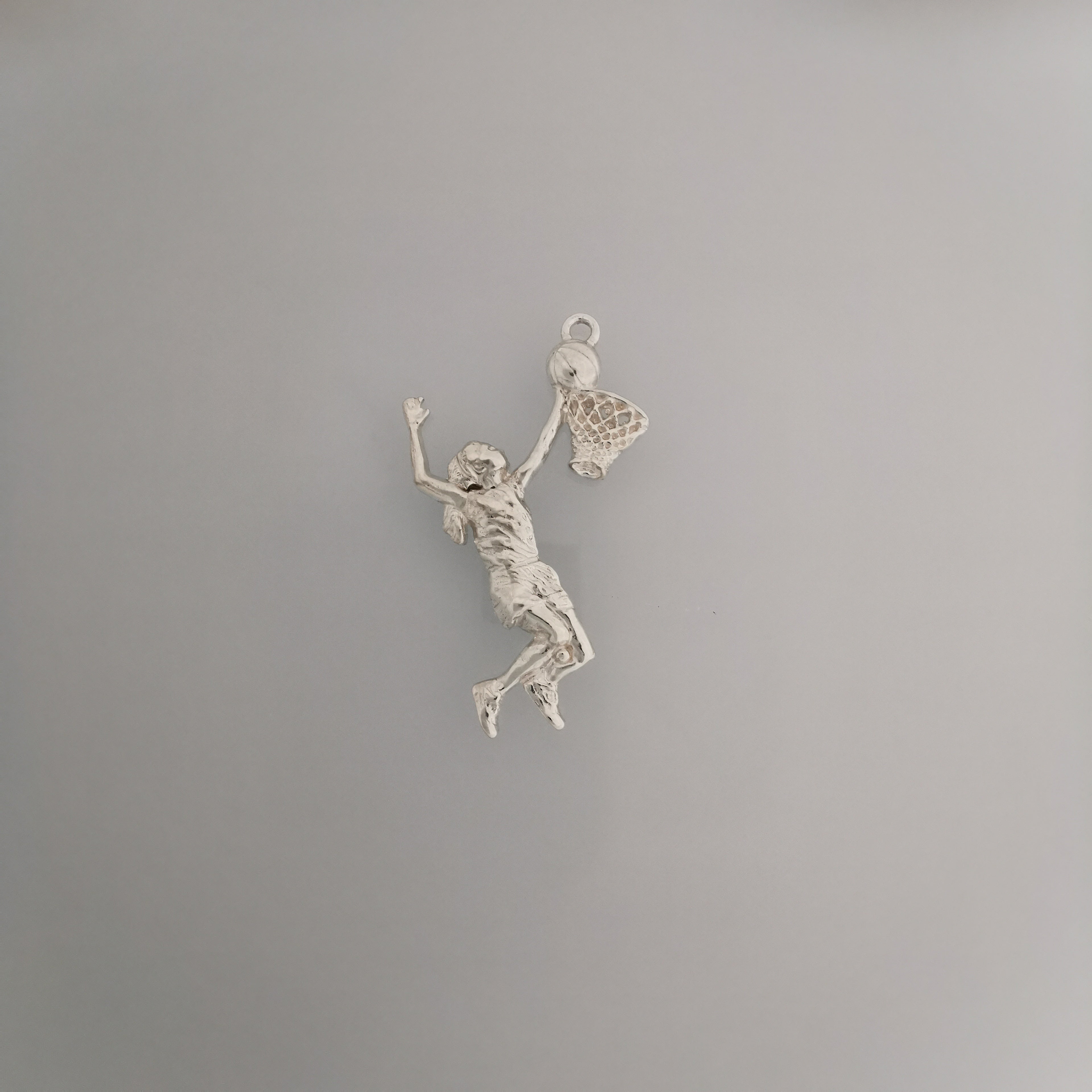 Basketball Jewelry Pendant for Women – 925 Silver with Partial Gold Plating Gift – Handcrafted Sports Charm for Athletes – Necklace