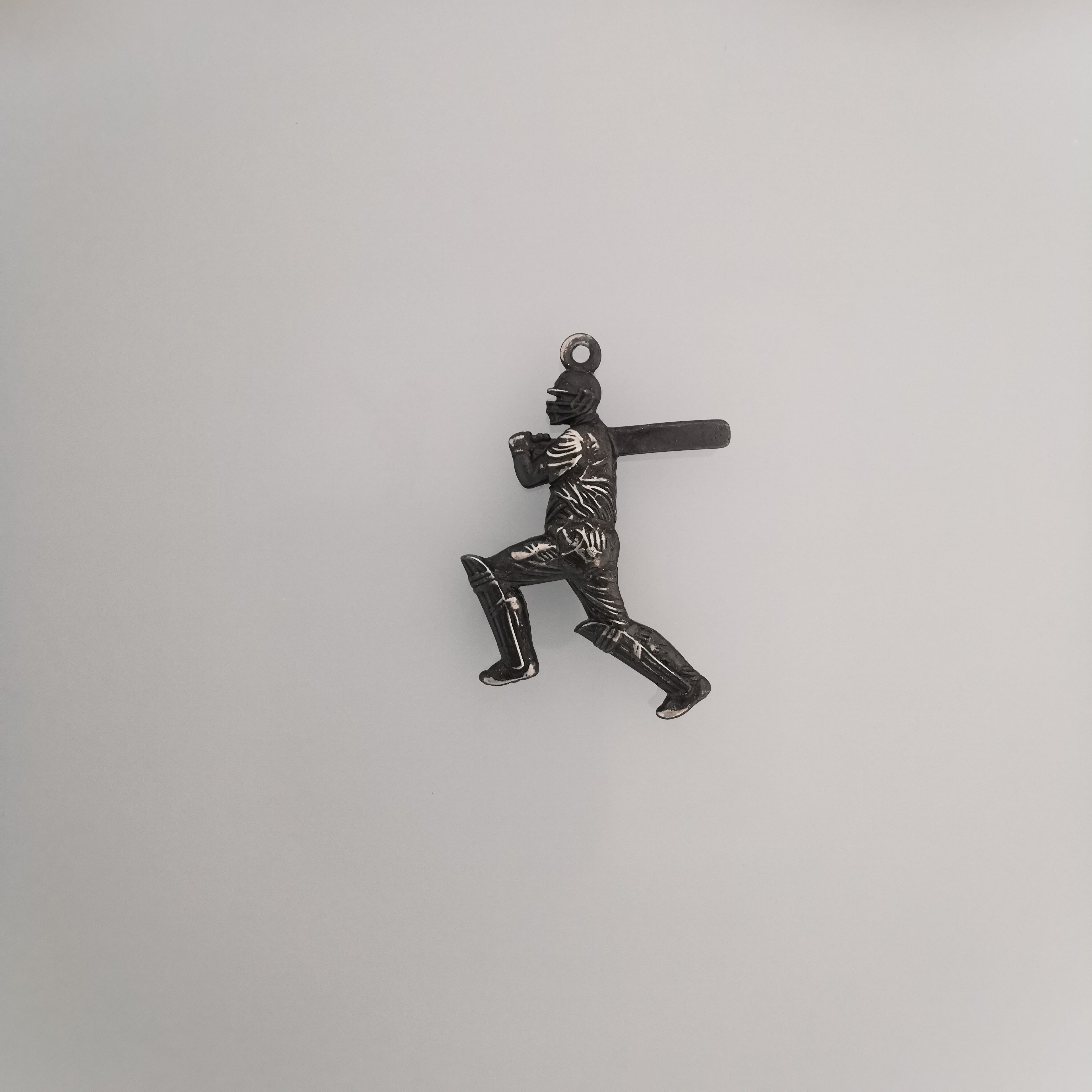 Cricket Necklace for Men – Black Oxidized 925 Silver Pendant – Bold Sports Jewelry Gift for Player, Coach or Fan